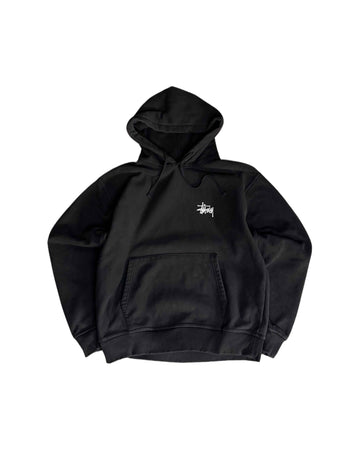 Stussy Stock logo Hoodie Black (M) - Gods Thrift Athens