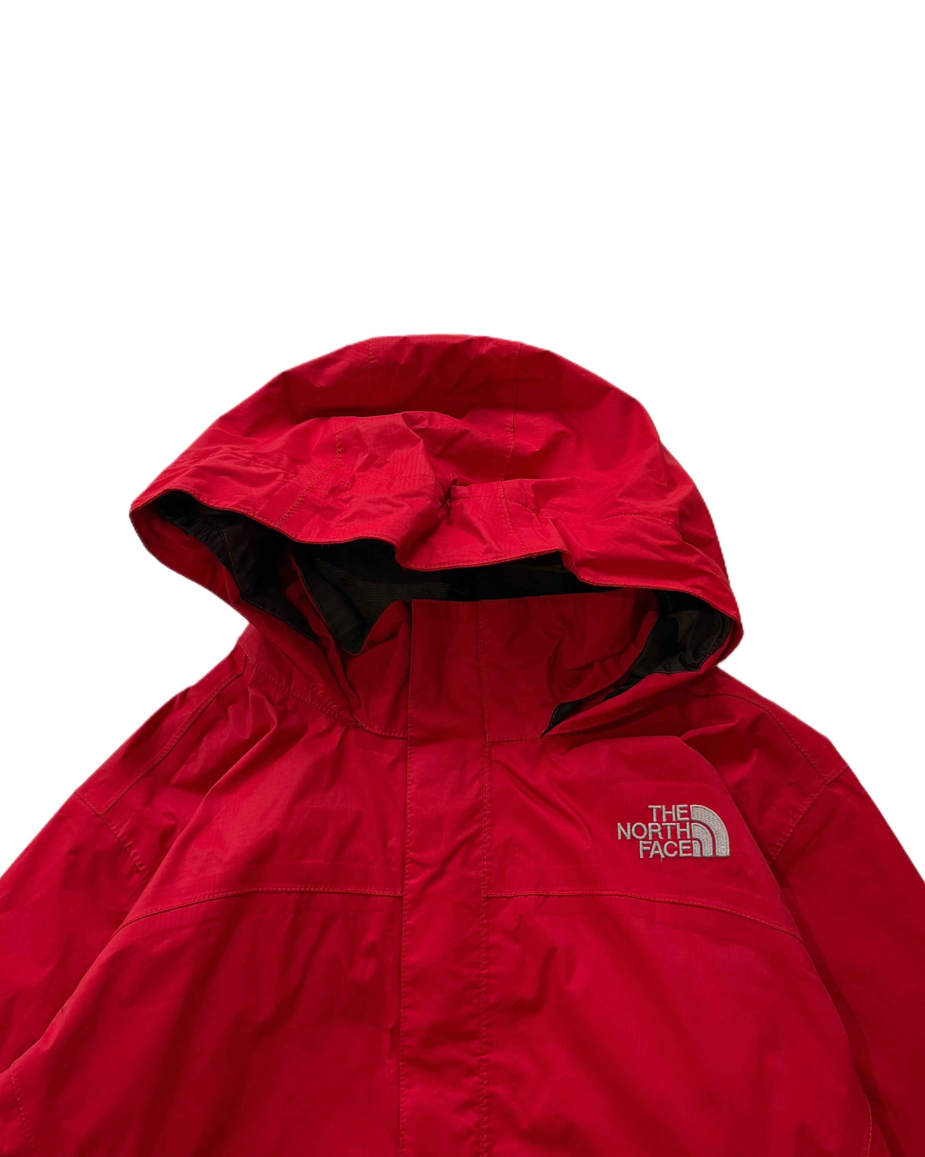 North Face trench coat Red (XL Youth) - Gods Thrift Athens