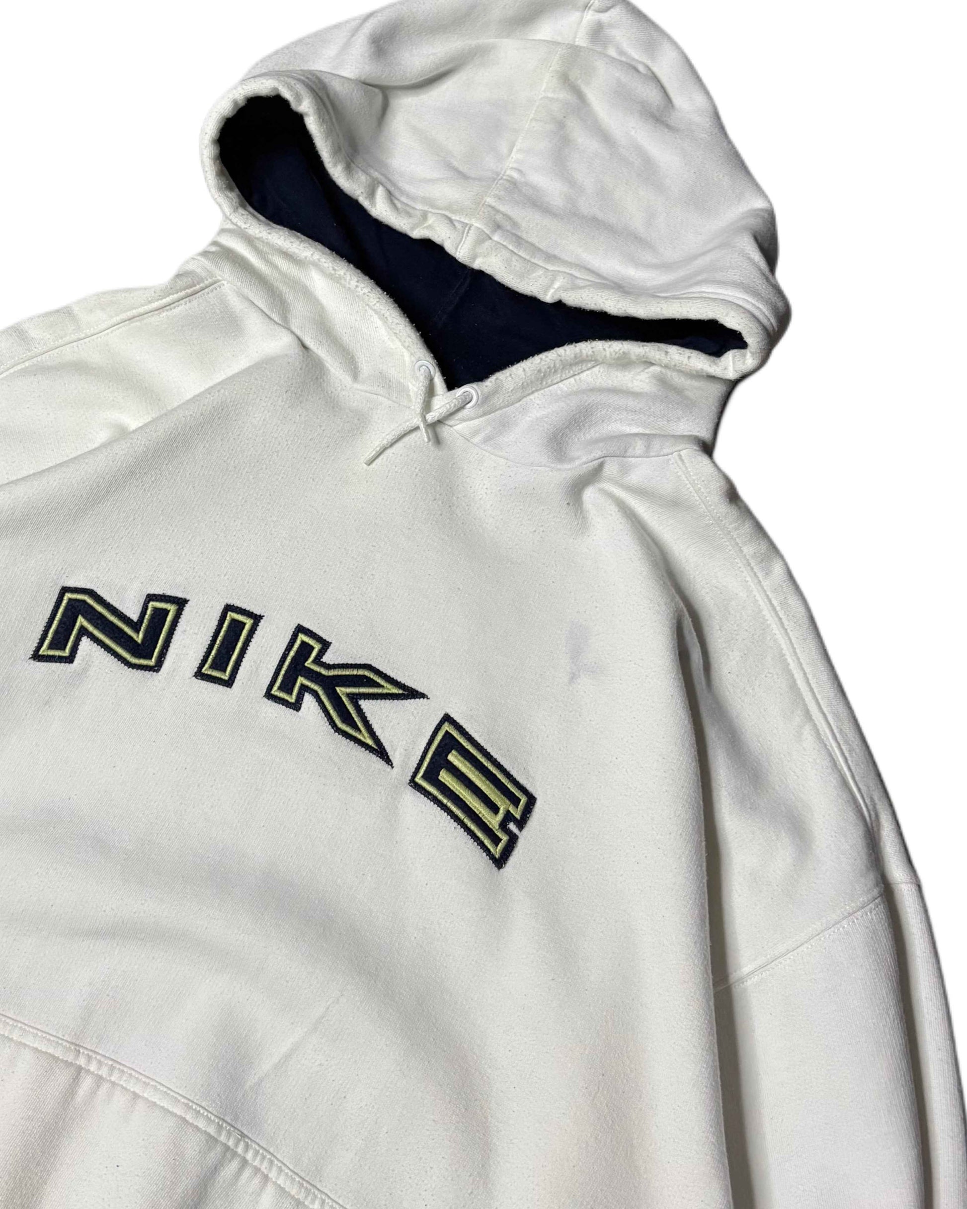 Vintage Nike Hoodie White (L) - Gods Thrift Athens