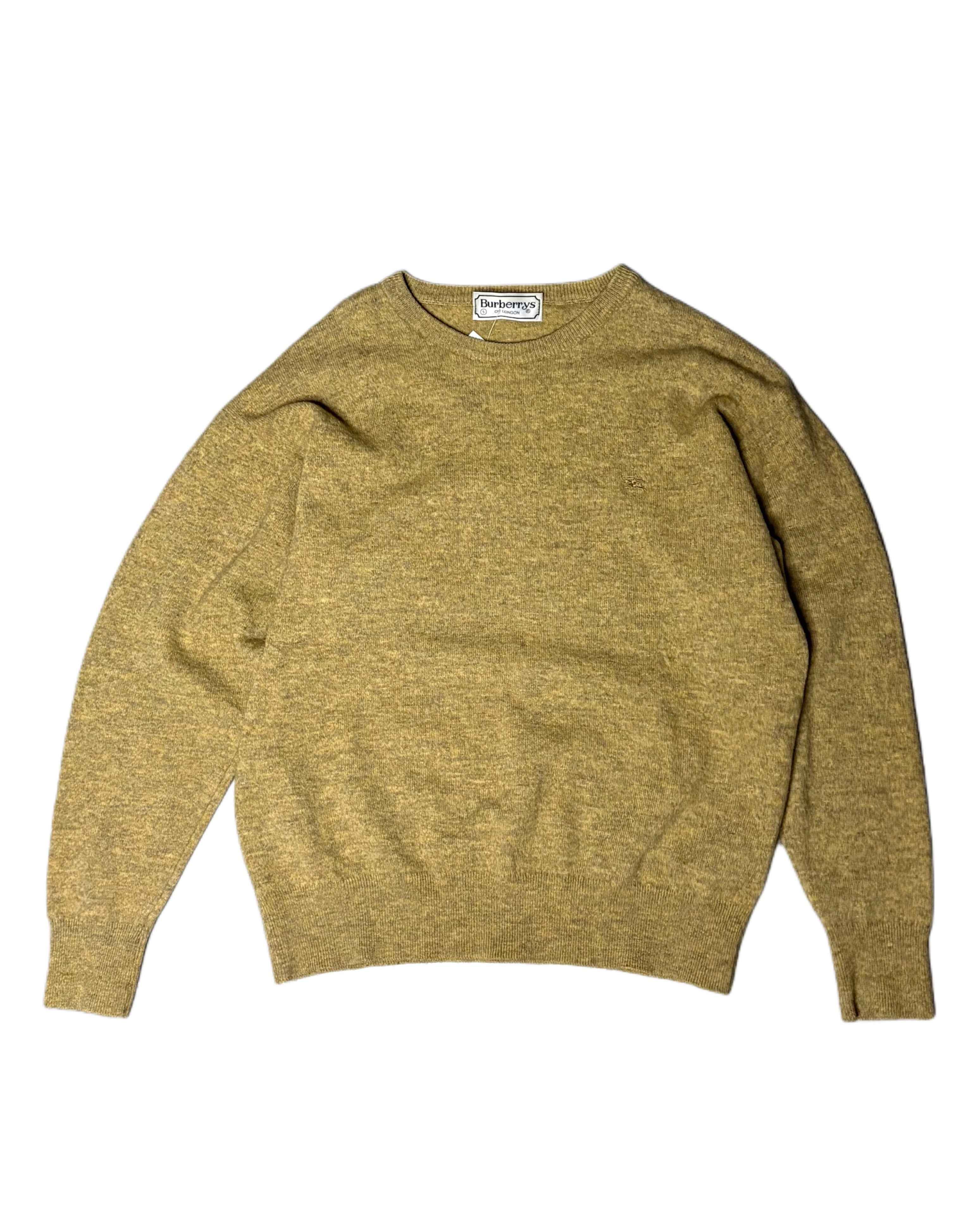 Vintage Burberry Knit Mustard (M) - Gods Thrift Athens