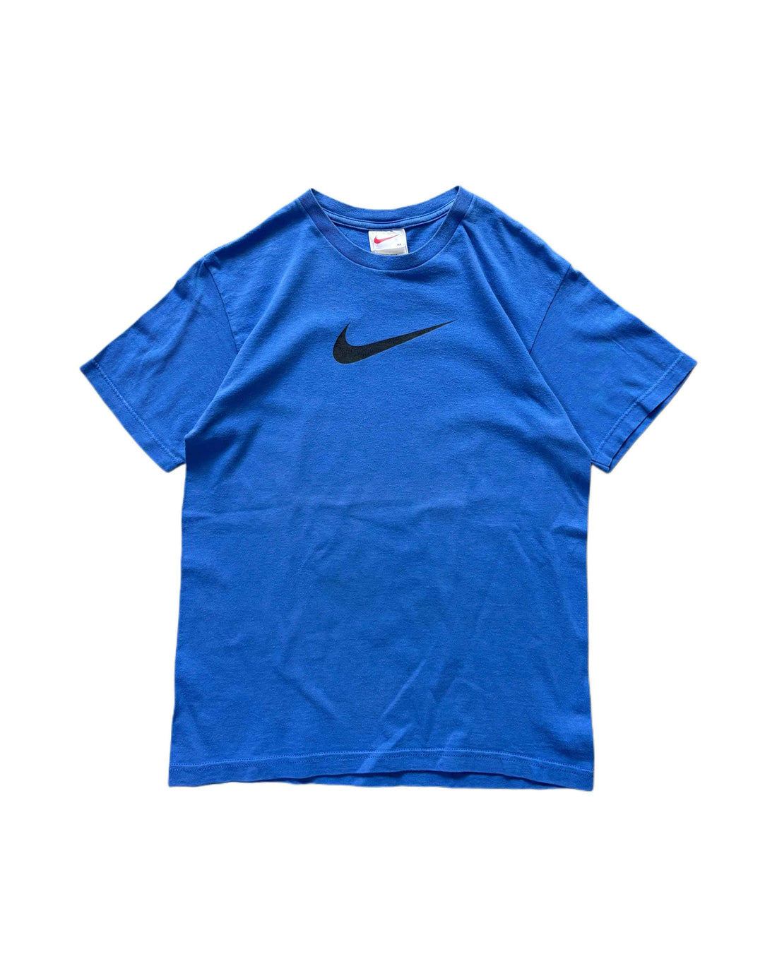 Vintage Nike Center Swoosh Made In Usa T-shirt Blue (Womens M) - Gods Thrift Athens