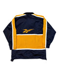 Vintage Reebok Jacket Navy Blue - Yellow (M) - Gods Thrift Athens