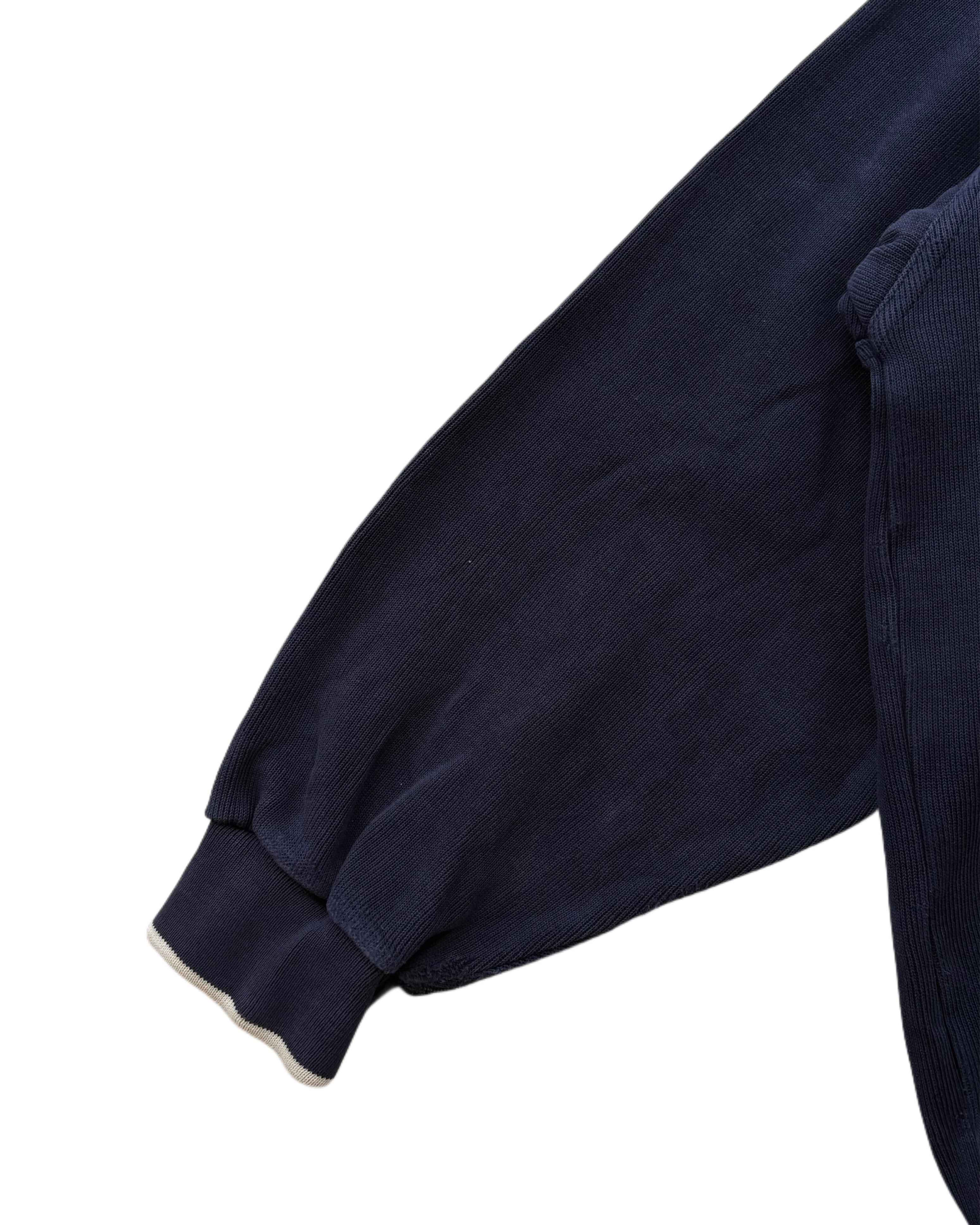 Yves Saint Laurent 1/4 Zip Sweater Navy Blue (XL) - Gods Thrift Athens