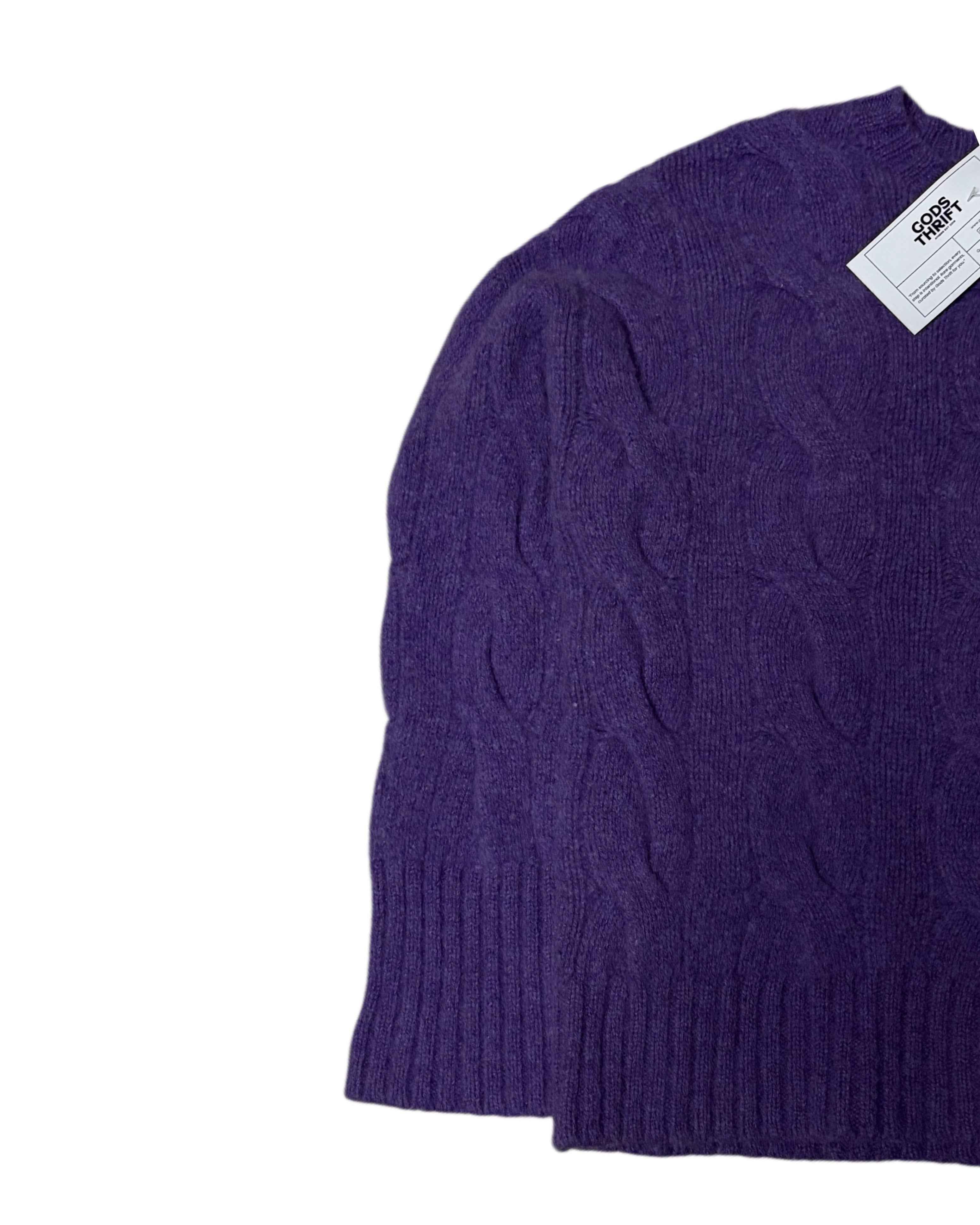 Polo Ralph Lauren Knit Sweater Deep Purple Womens (XS) - Gods Thrift Athens