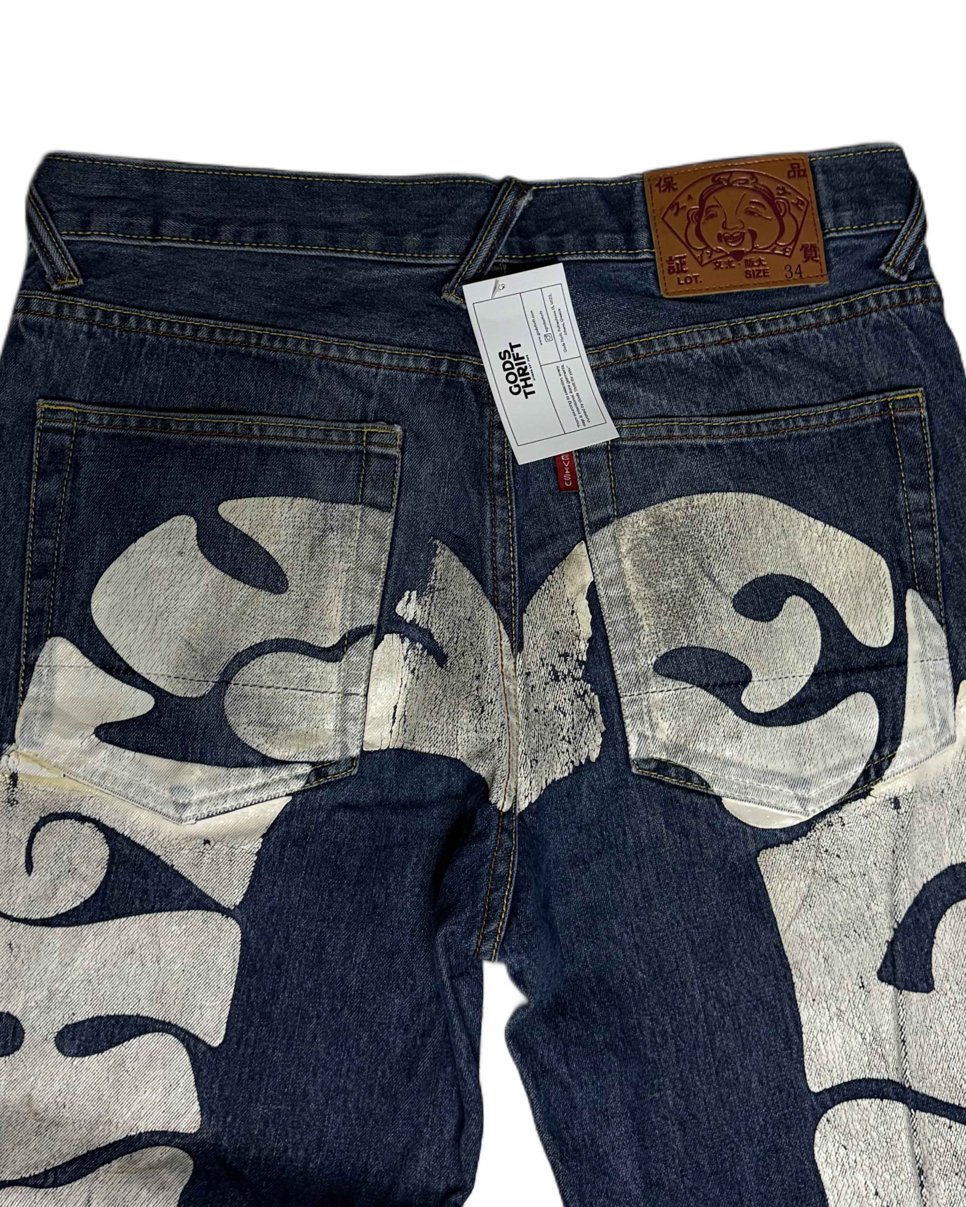 Vintage Evisu Daicoc Jeans (W34) - Gods Thrift Athens