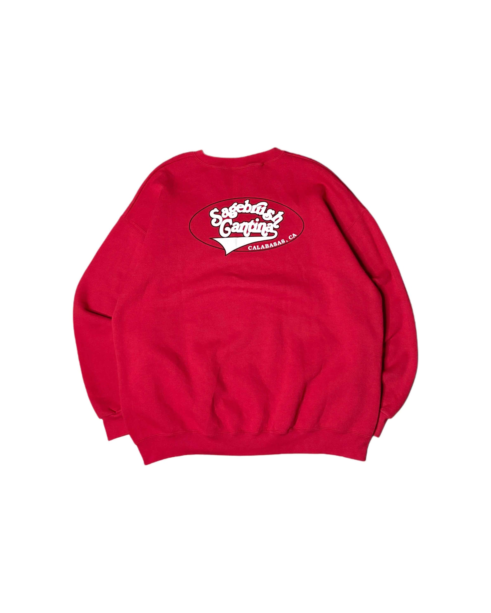 Vintage Lee Heavyweight crewneck Made in USA Red (2XL) - Gods Thrift Athens