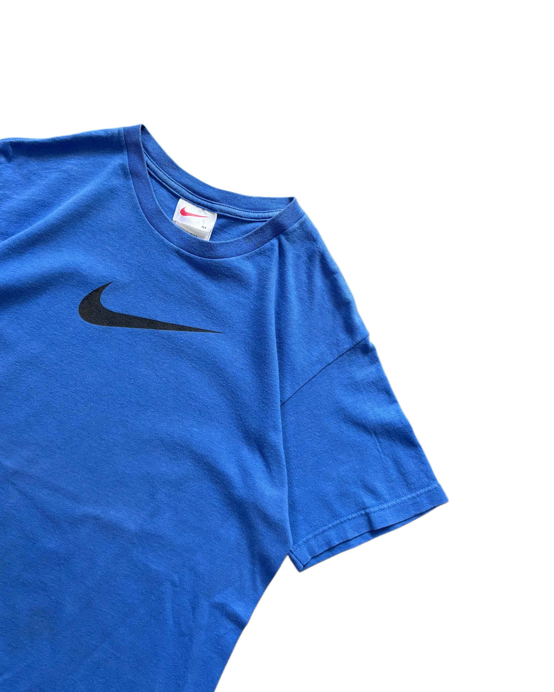 Vintage Nike Center Swoosh Made In Usa T-shirt Blue (Womens M) - Gods Thrift Athens