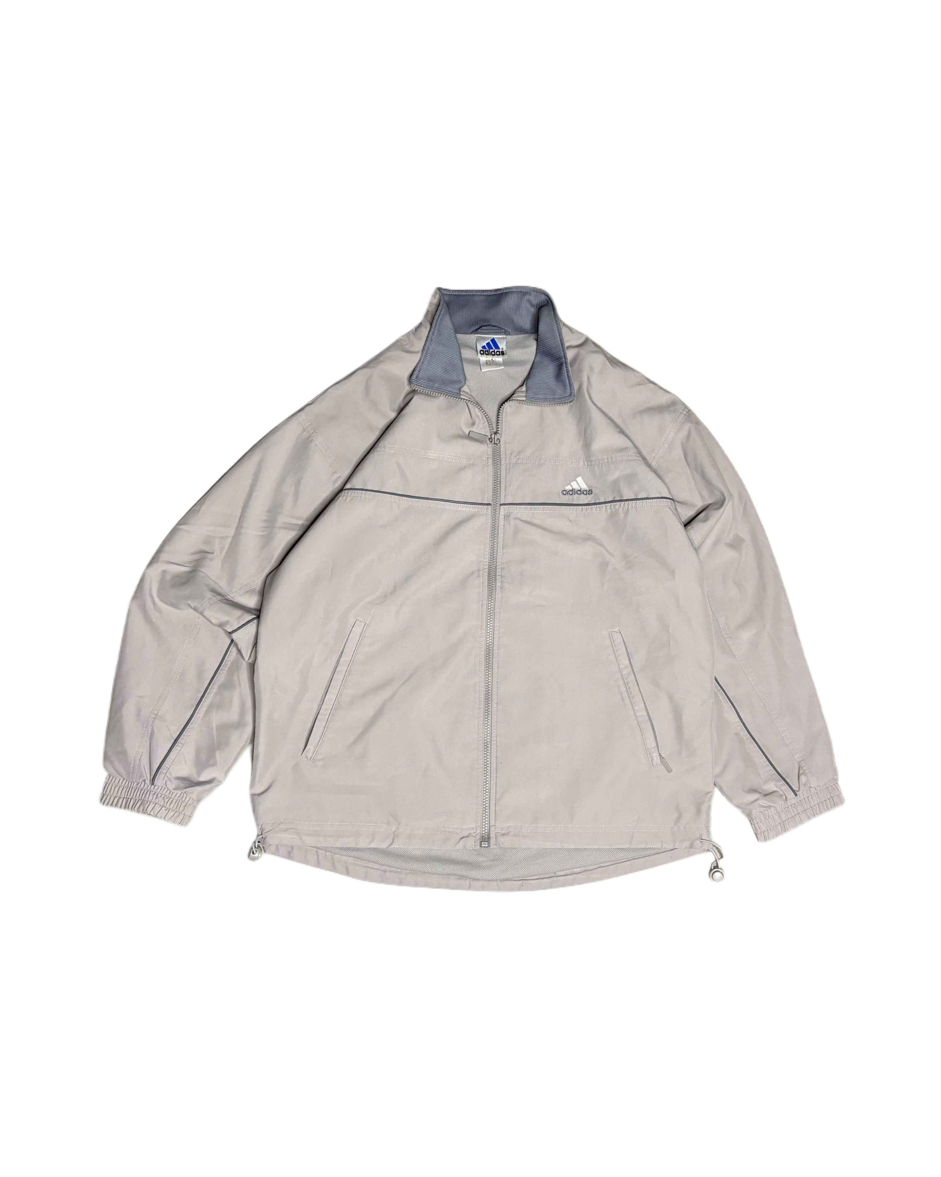 Vintage Adidas Sports Jacket Grey (M) - Gods Thrift Athens
