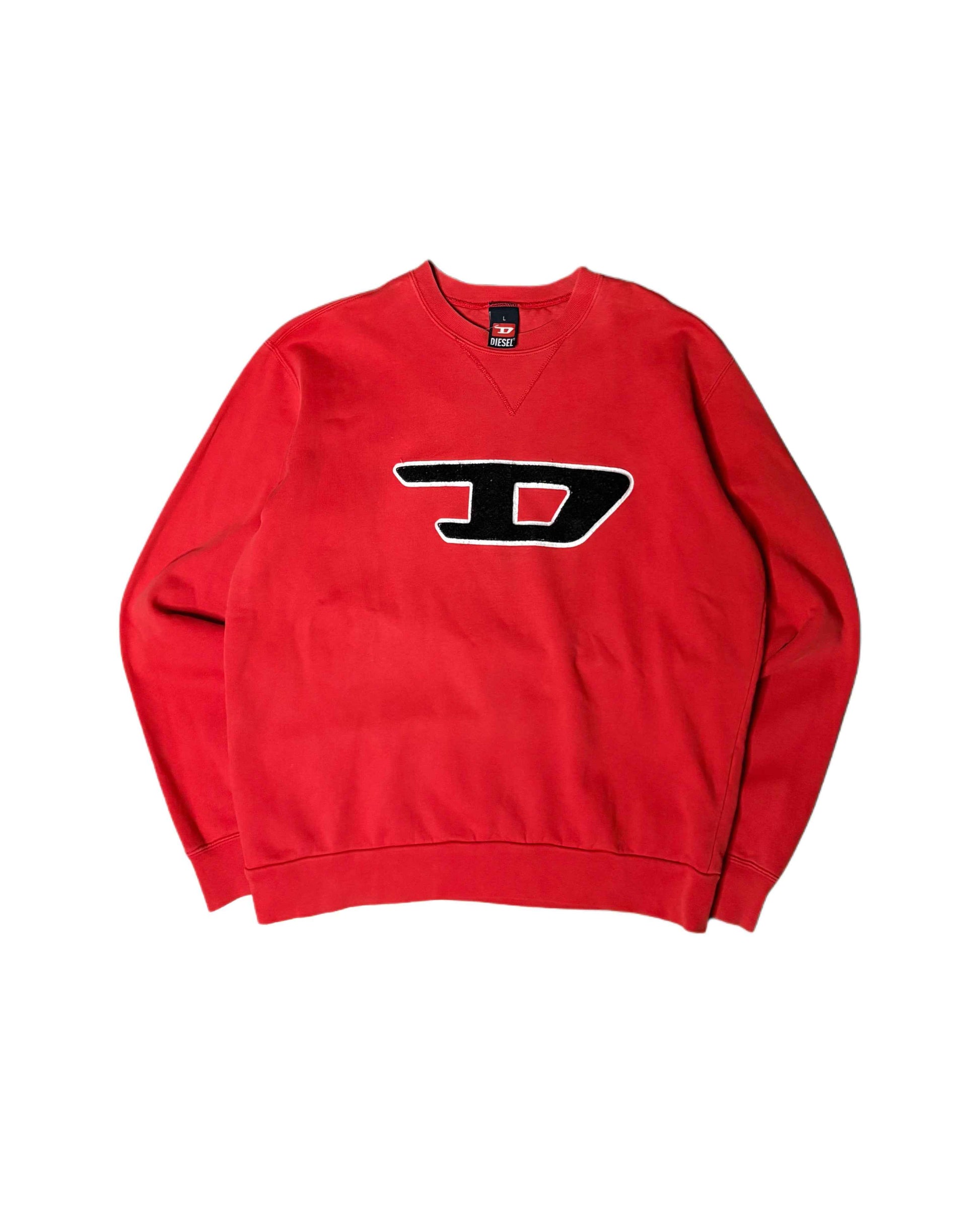 Vintage Diesel Crewneck Red (L) - Gods Thrift Athens