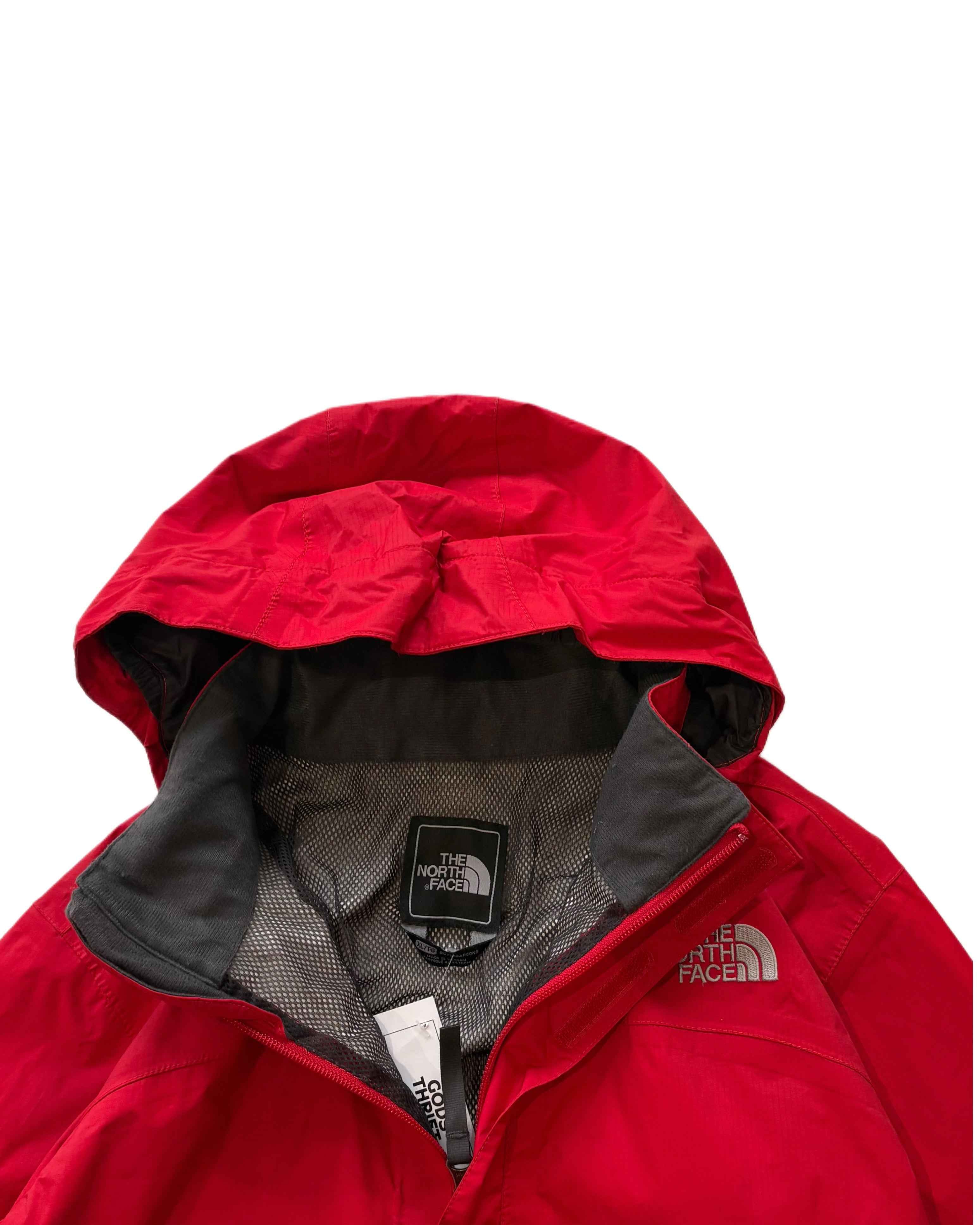 North Face trench coat Red (XL Youth) - Gods Thrift Athens