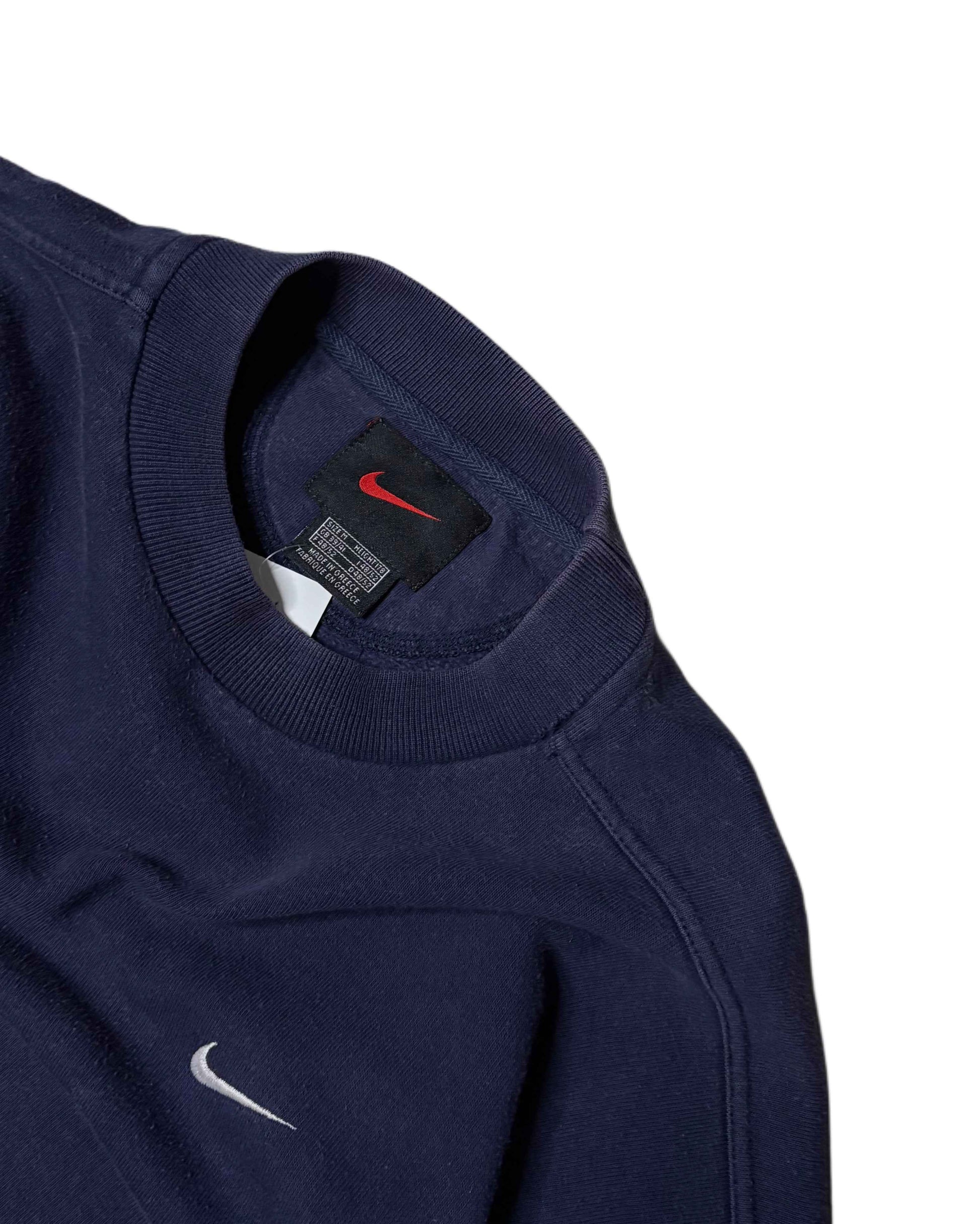 Vintage Nike Crewneck Navy Blue (M) - Gods Thrift Athens