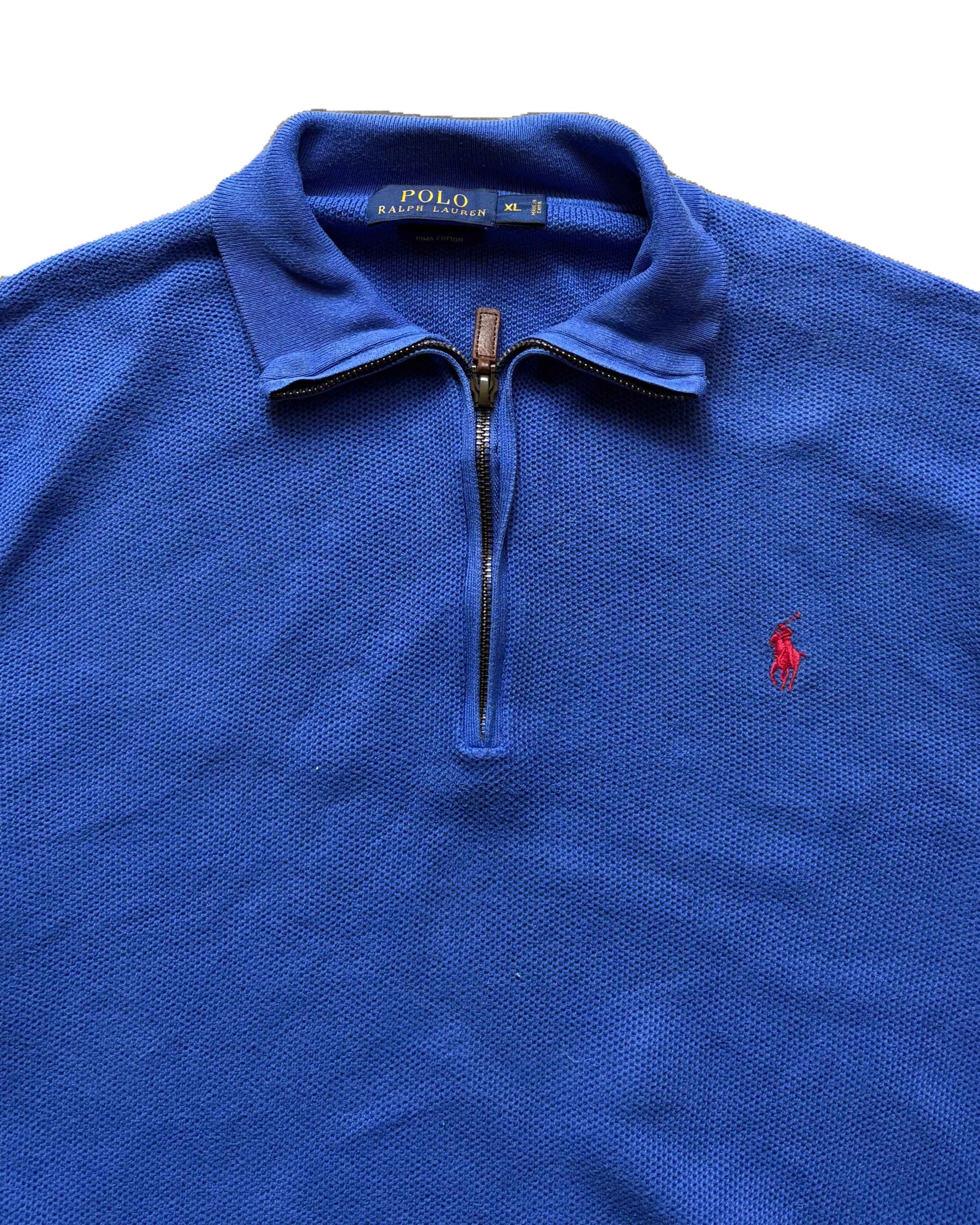Polo Ralph Lauren 1/4 Zip Sweater Blue (XL)