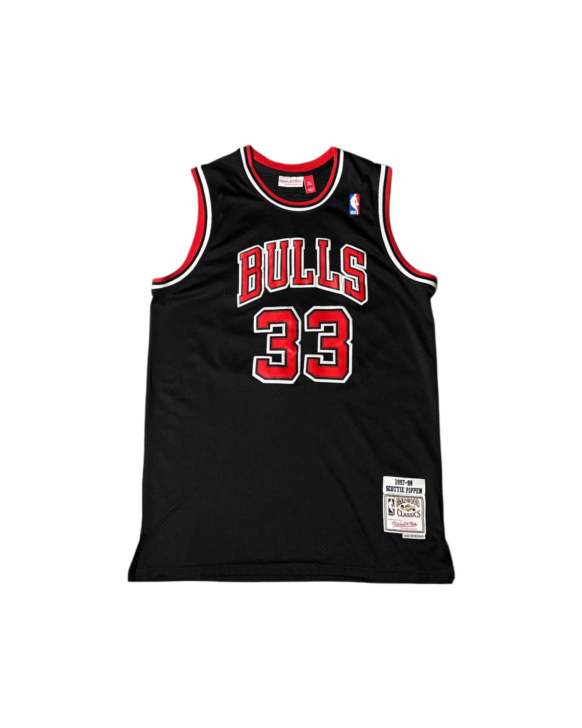 Hardwood Classics Chicago Bulls "Pippen 33" Jersey Black (XL) - Gods Thrift Athens