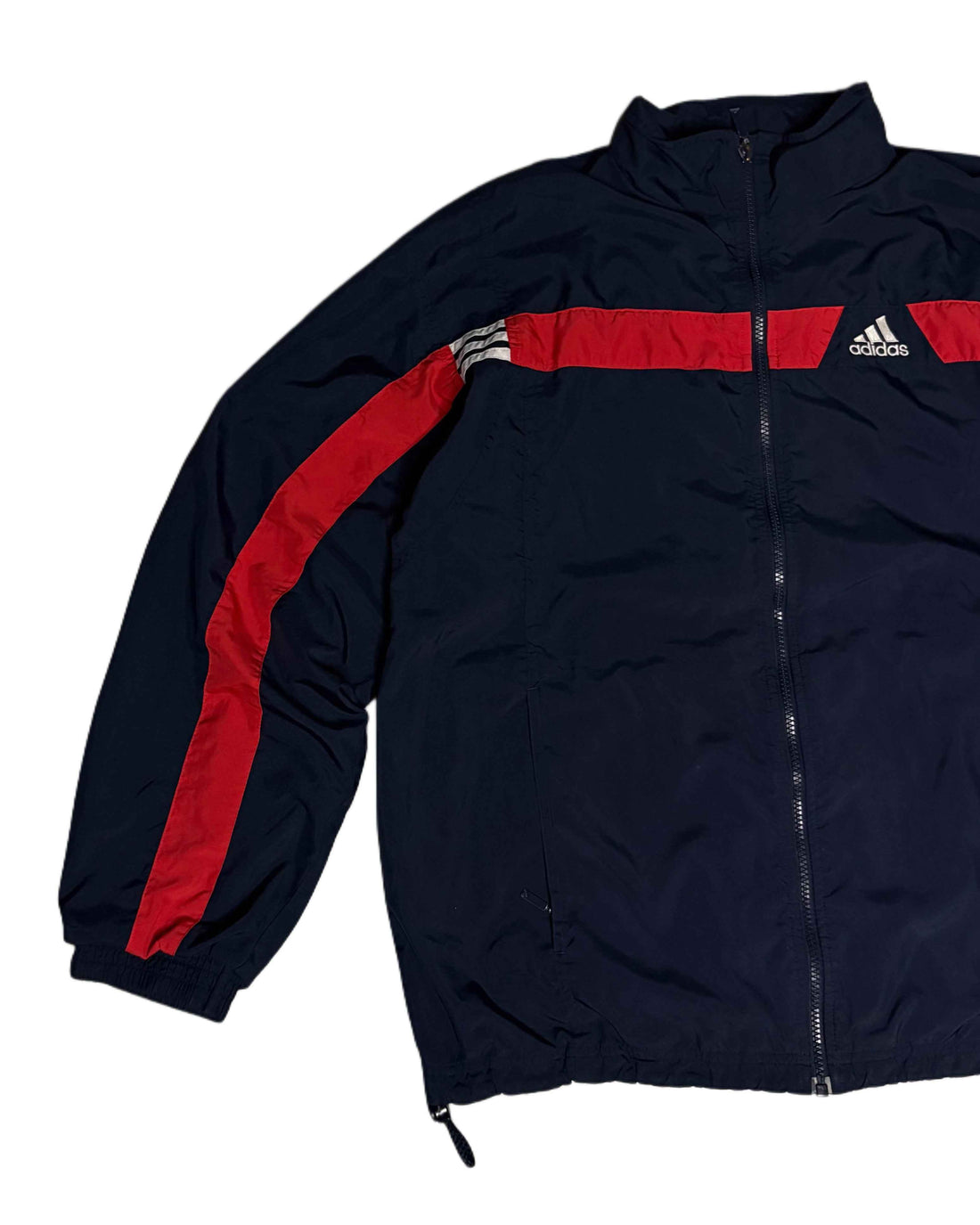 Vintage Adidas Sports Jacket Navy Blue (XL) - Gods Thrift Athens