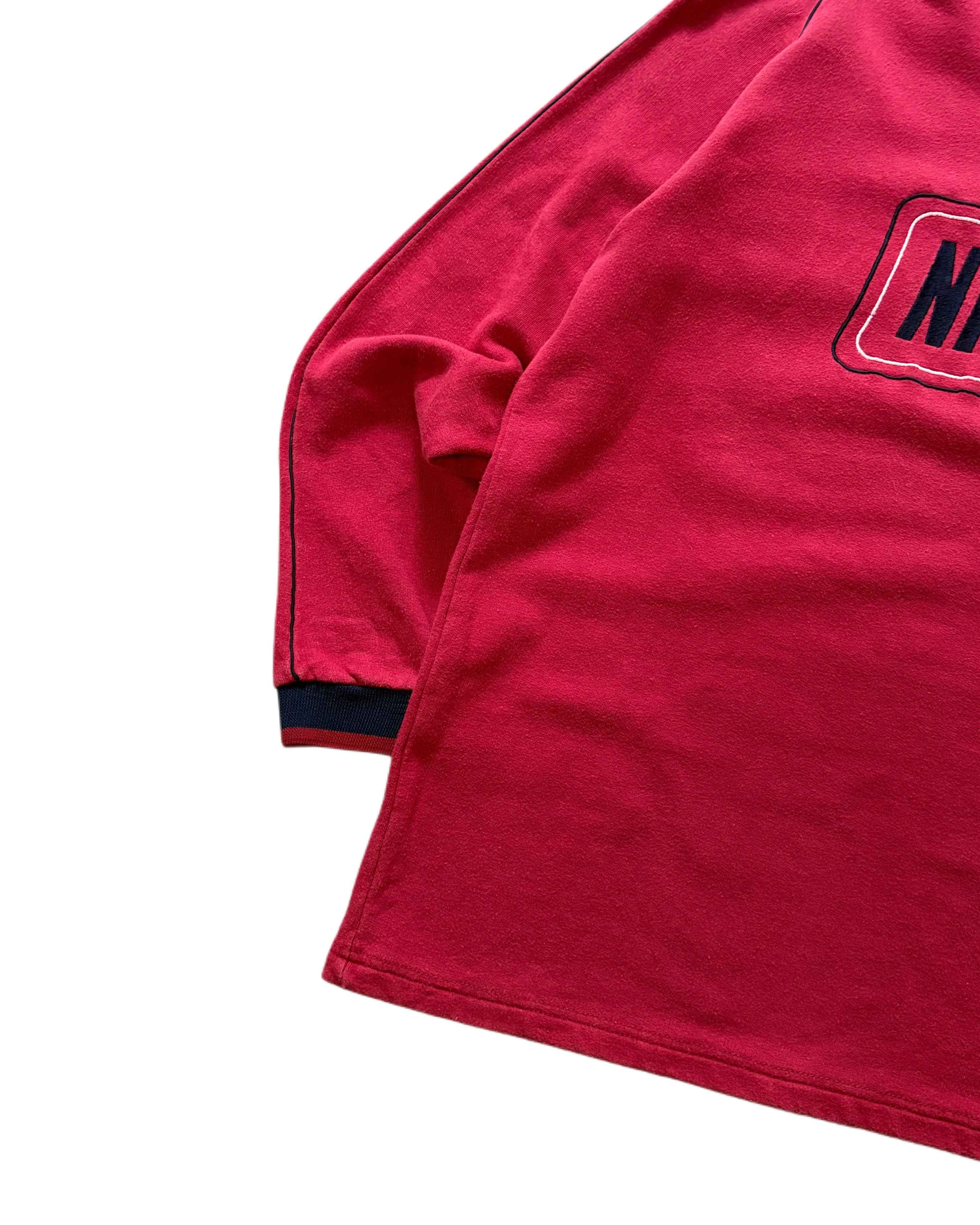Vintage Nike Crewneck "Made in USA" Red (M) - Gods Thrift Athens