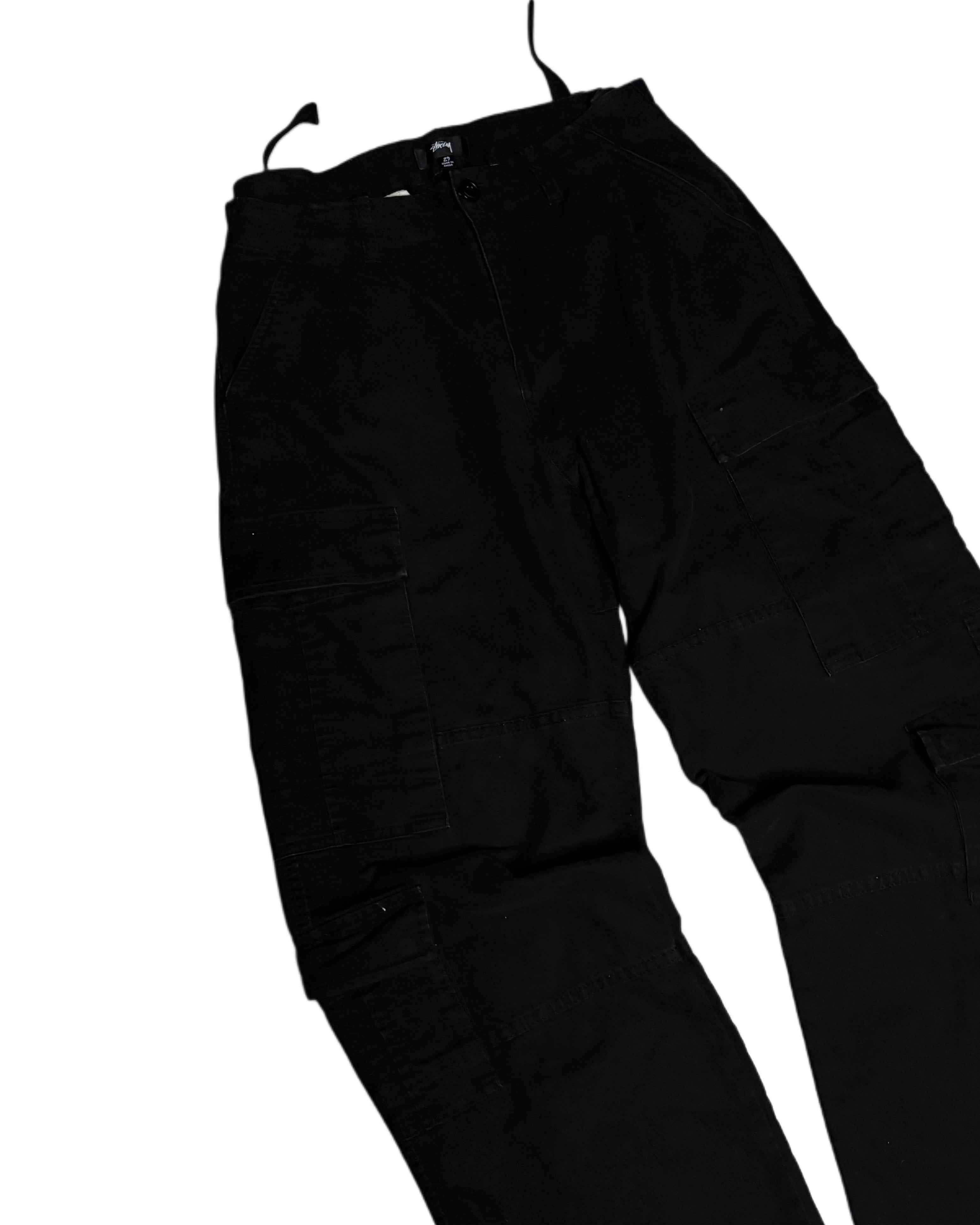 Stussy Multipocket Cargo Pants Black (W29) - Gods Thrift Athens