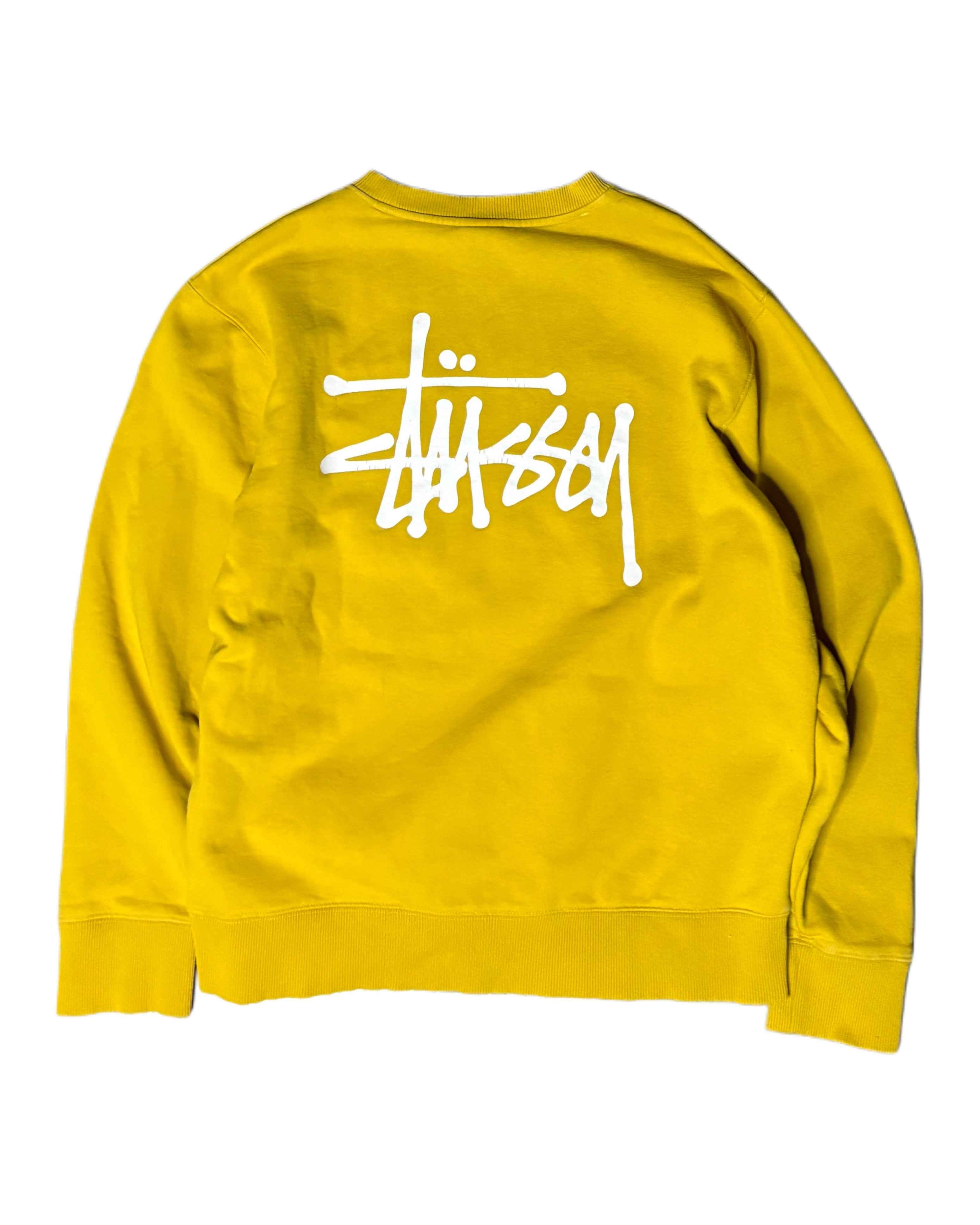 Stussy Crewneck Mustard (M) - Gods Thrift Athens