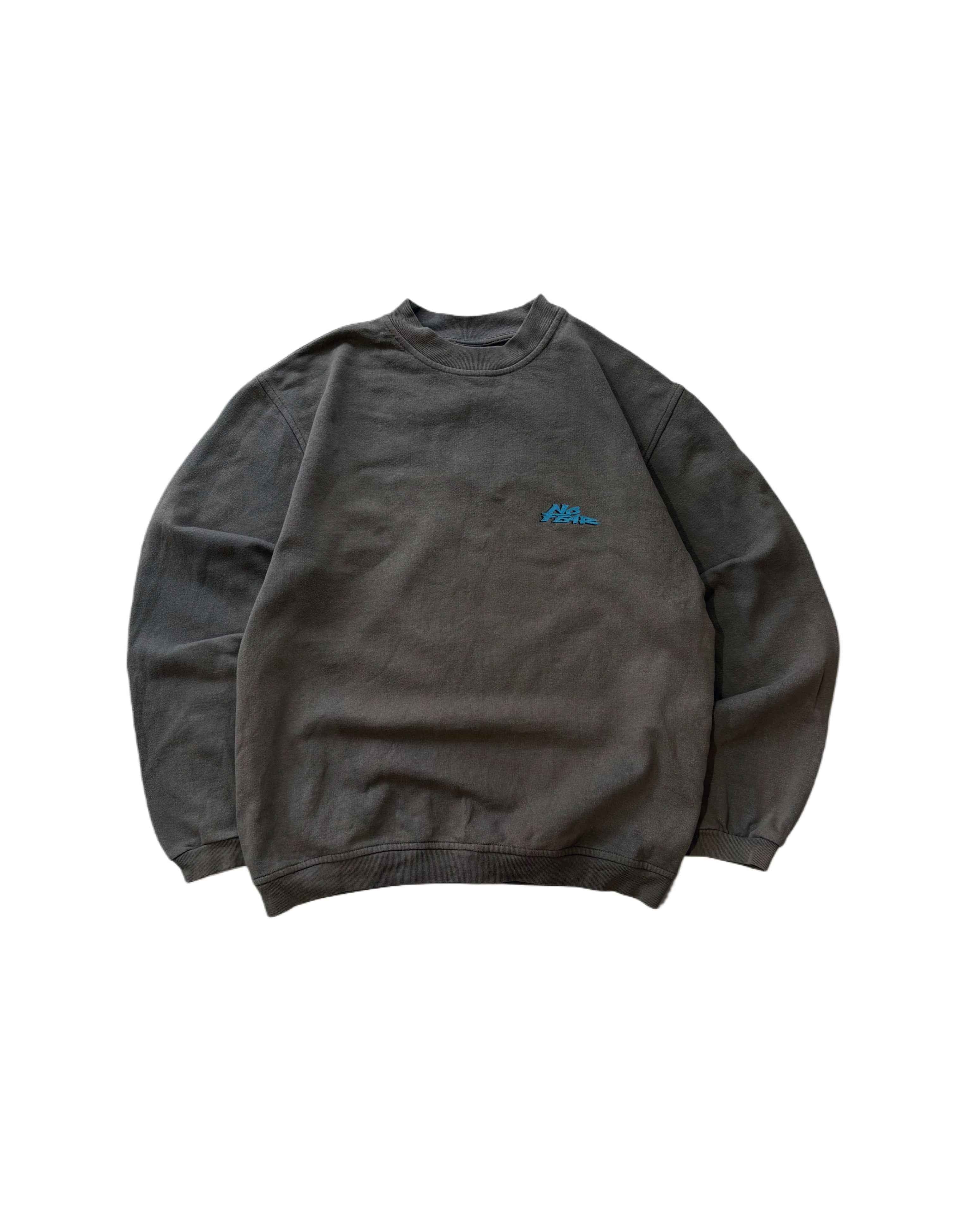 No Fear Crewneck in Grey (M) - Gods Thrift Athens