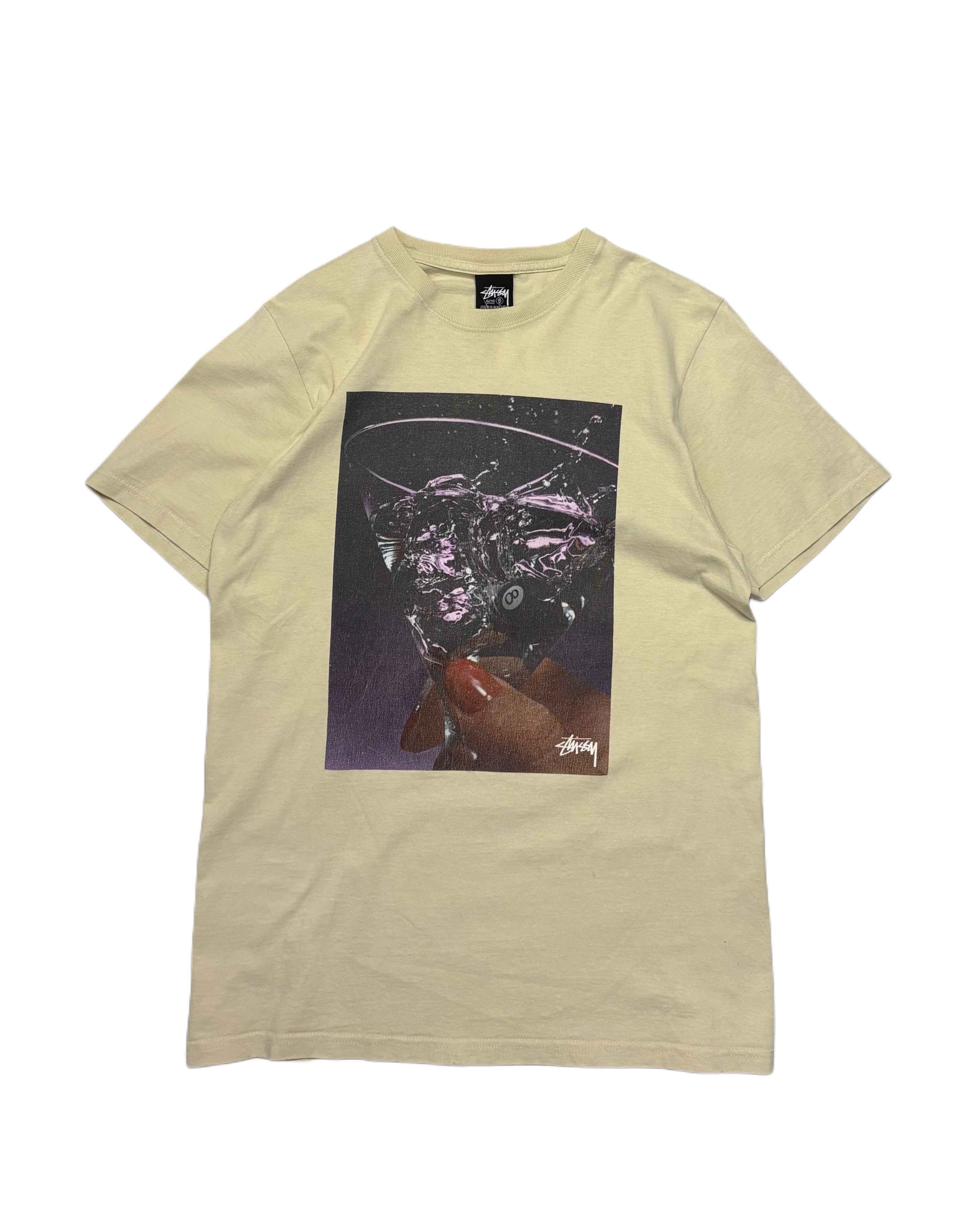 00s Stüssy T-shirt Cream (S) - Gods Thrift Athens