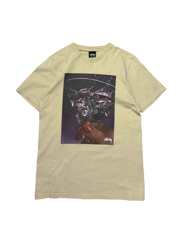 00s Stüssy T-shirt Cream (S) - Gods Thrift Athens