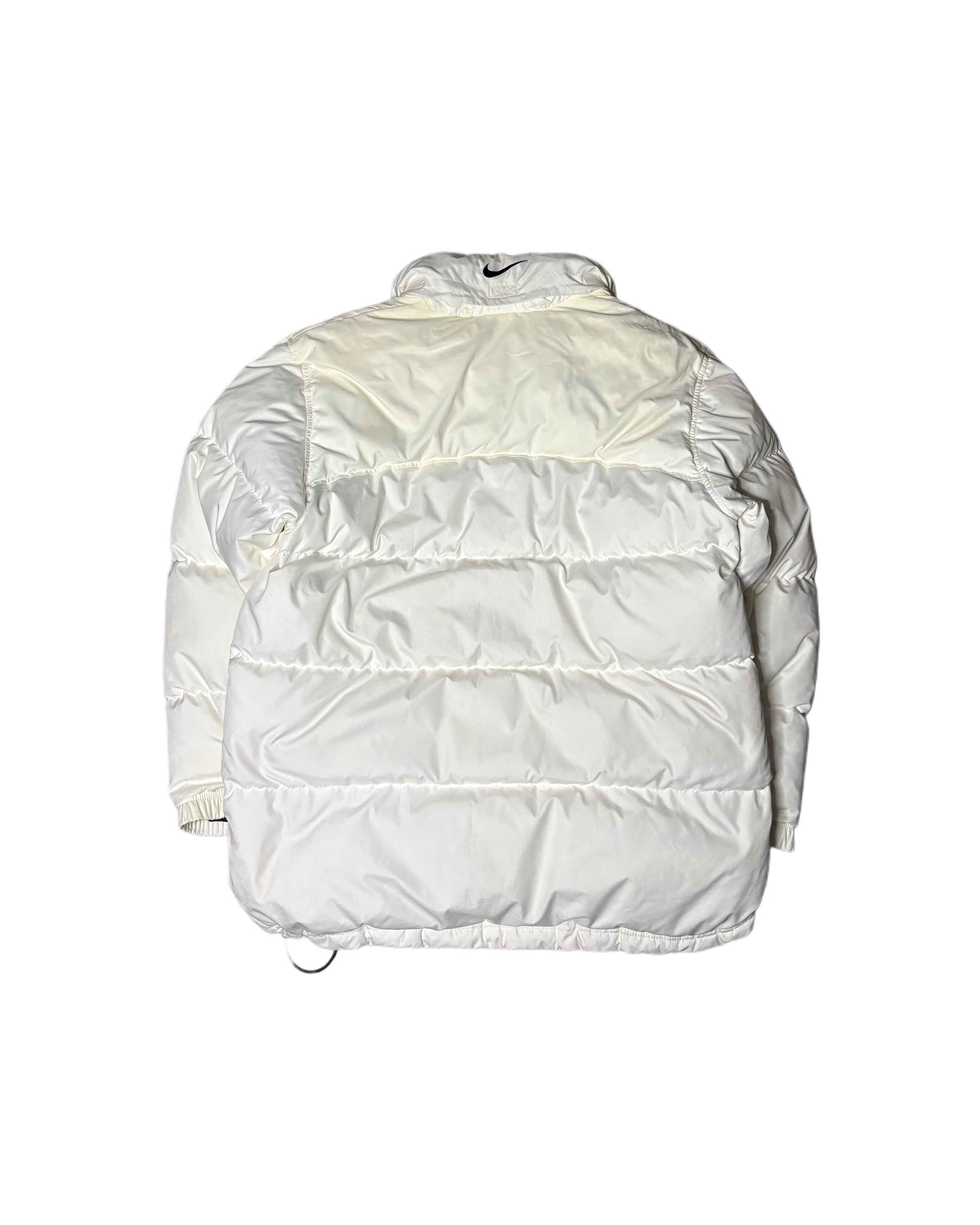 Vintage Nike Puffer Jacket Frost White (M) - Gods Thrift Athens