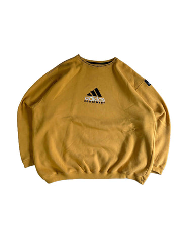 Vintage Adidas Equipment Crewneck Yellow (Xl) - Gods Thrift Athens
