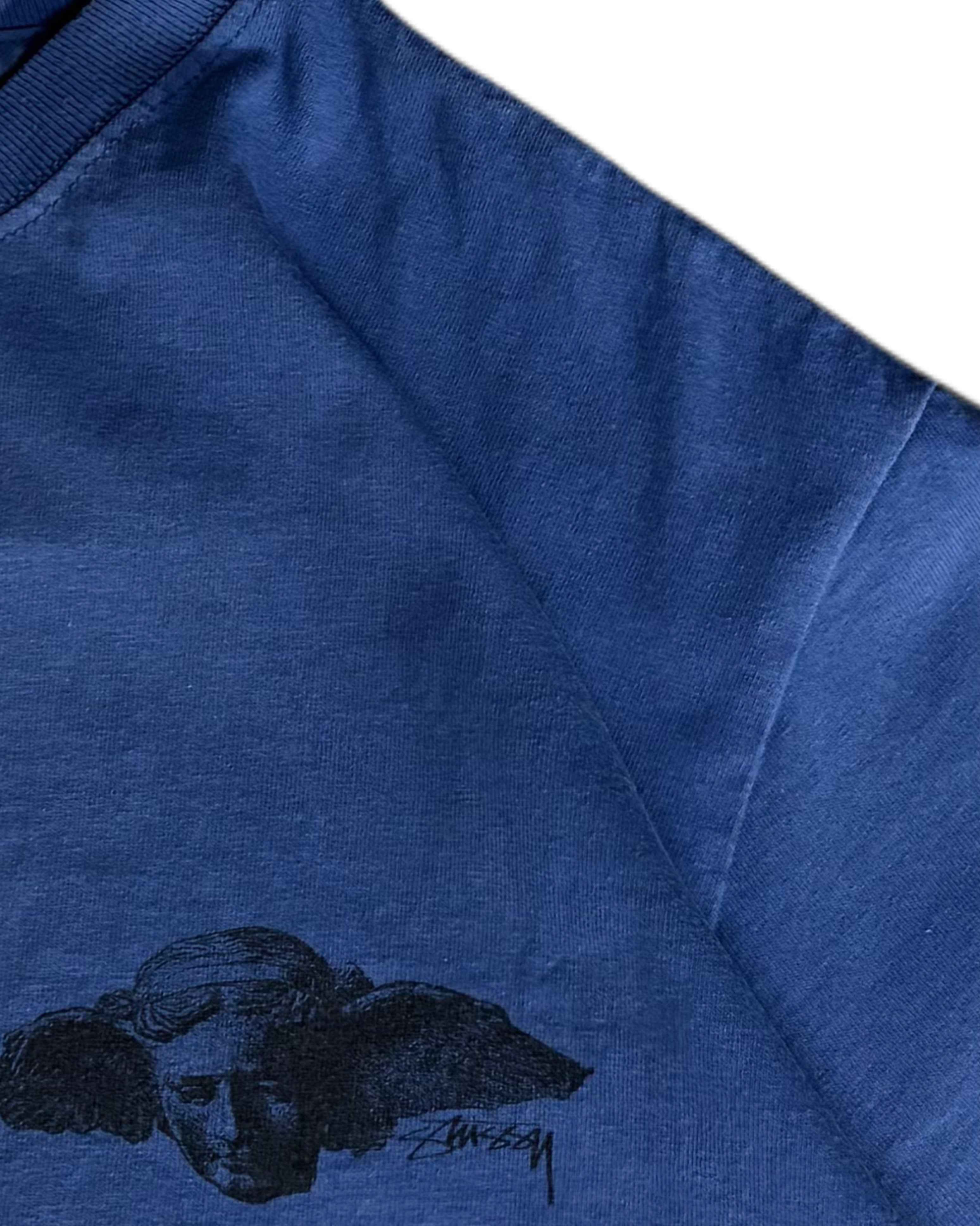 Stussy T-shirt Blue (FW24) (M) - Gods Thrift Athens