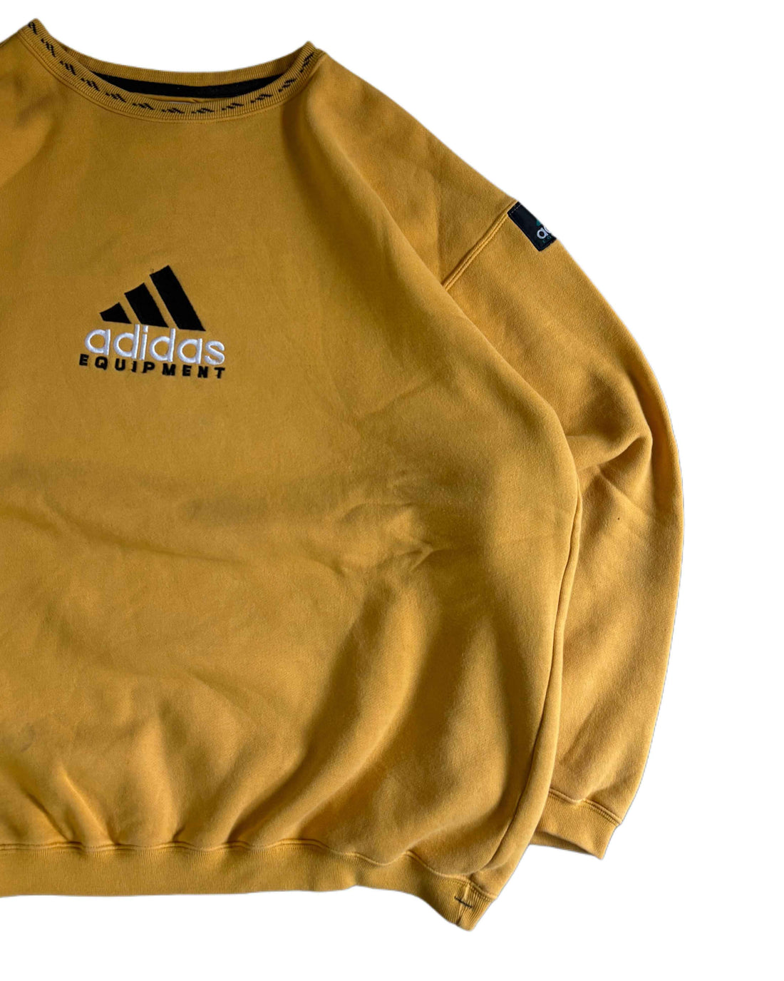 Vintage Adidas Equipment Crewneck Yellow (Xl) - Gods Thrift Athens