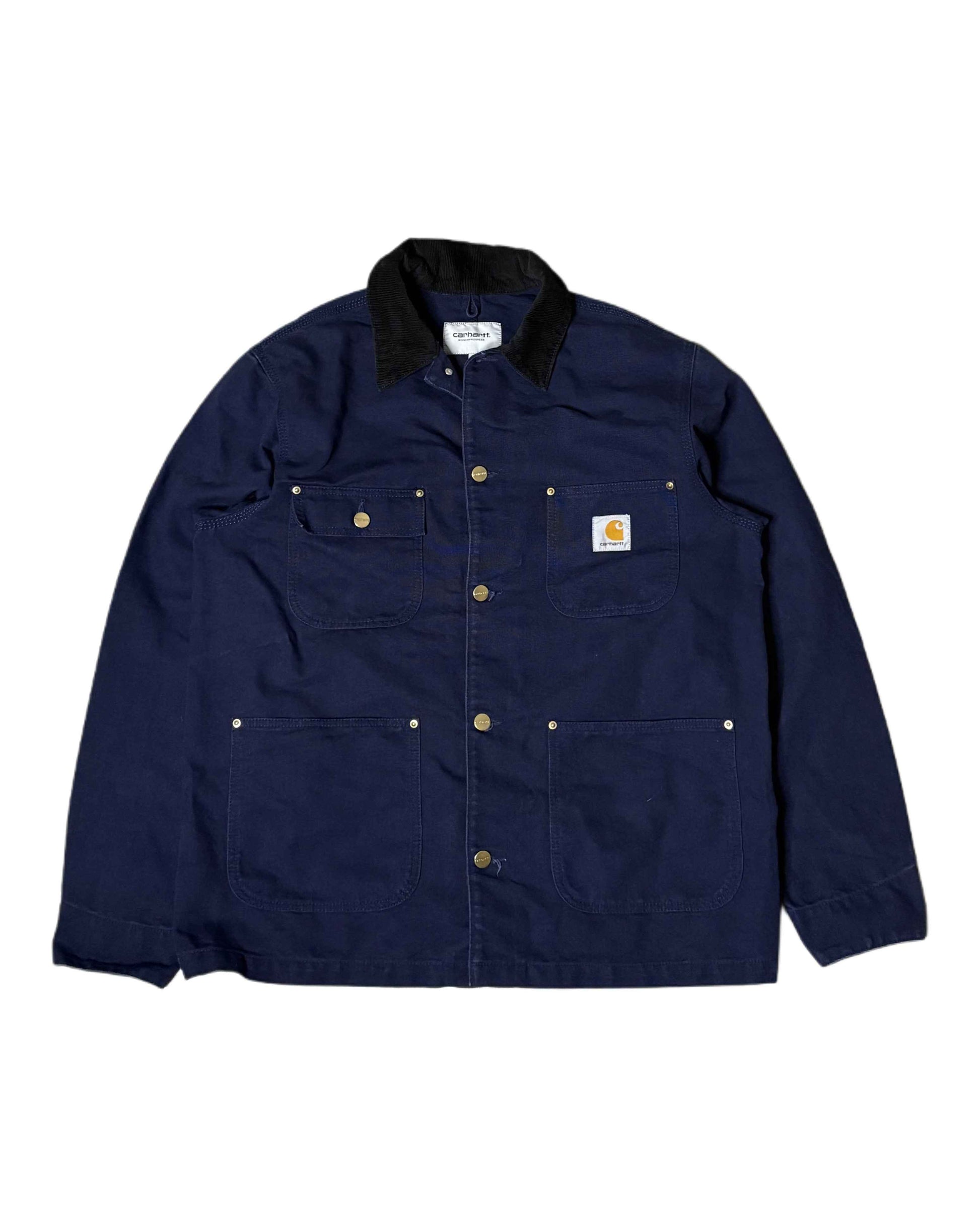 Carhartt Button Up Jacket Navy Blue (M)