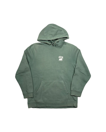 00s Stussy Pattern Hoodie Green (M)