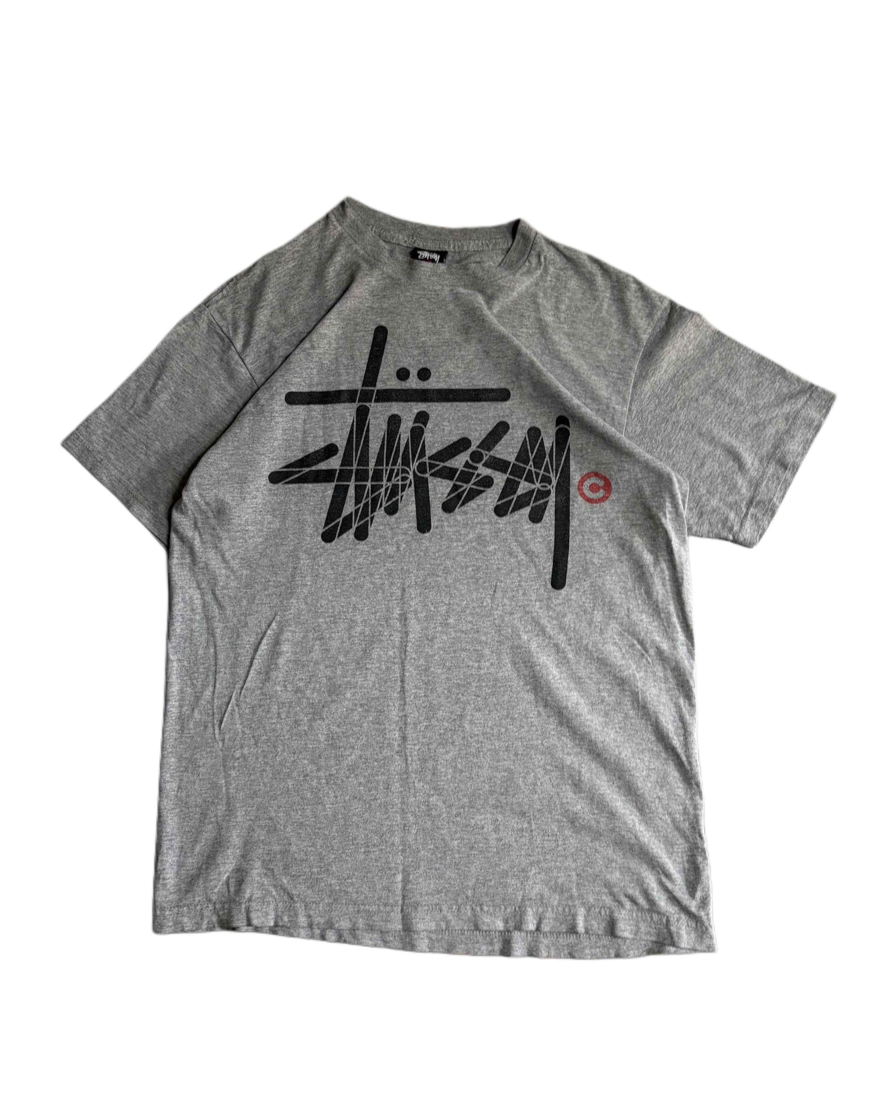 90s Stussy T-shirt Grey (M) - Gods Thrift Athens