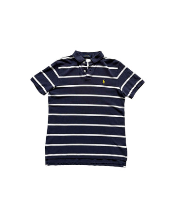 Vintage Polo Ralph Lauren Polo T-shirt Navy Blue (M) - Gods Thrift Athens