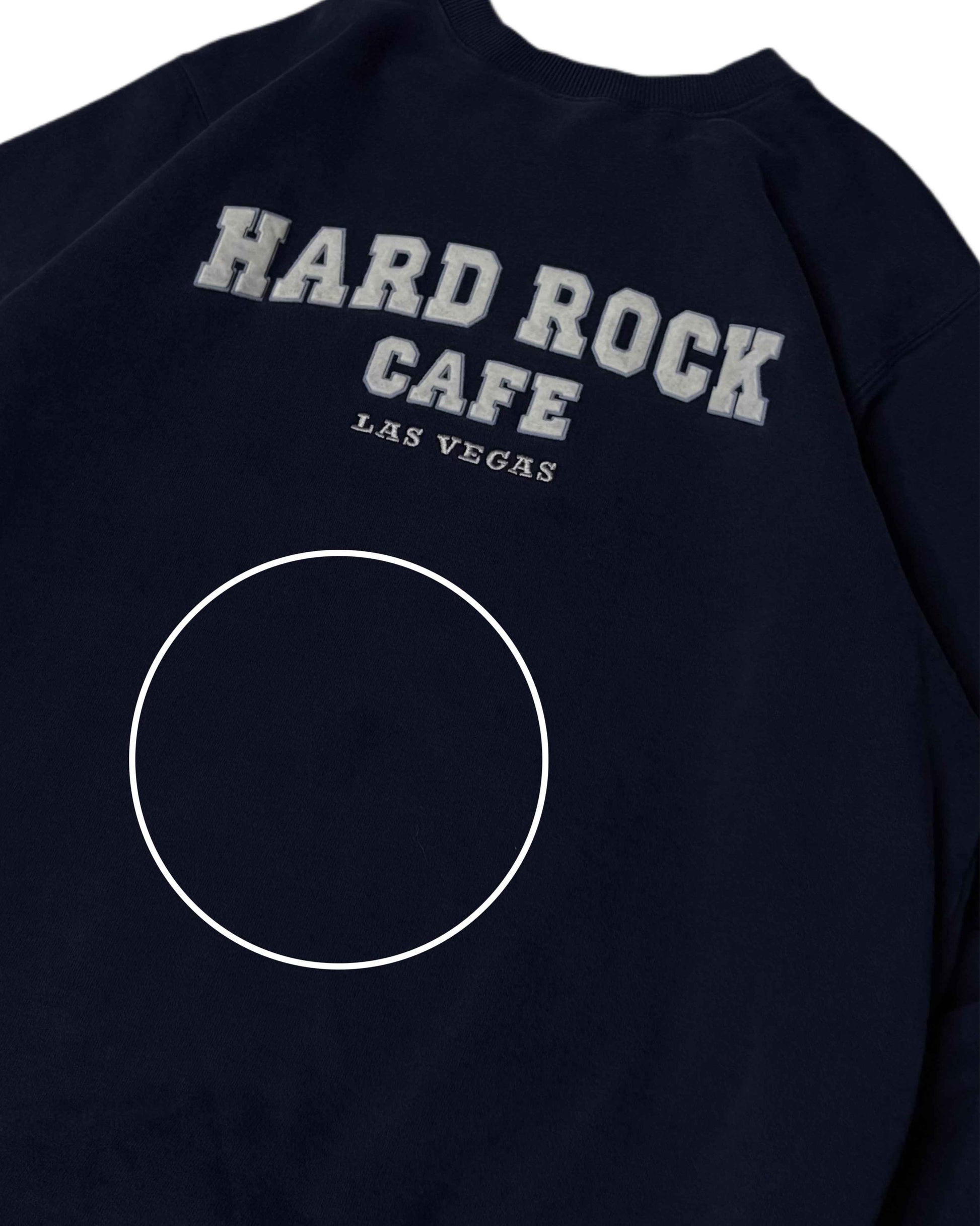 Vintage Hard Rock Cafe Las Vegas Crewneck Navy Blue (M) - Gods Thrift Athens