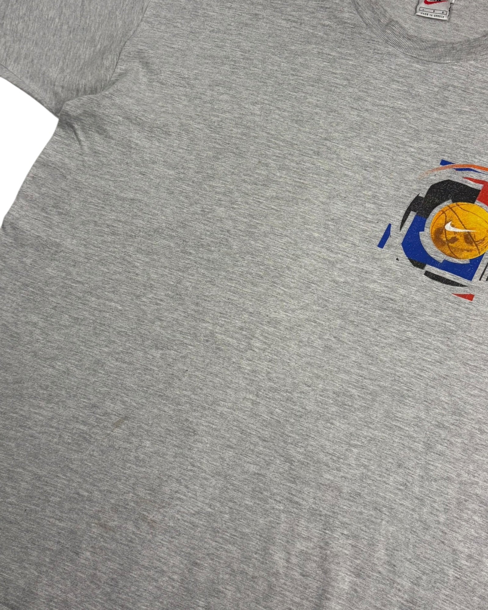 Vintage 2000s Nike Basketball Tee | Grey | Size L | Made in Greece