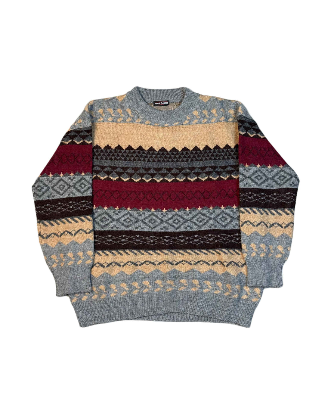 Vintage Wool Sweater Multicolor (M) - Gods Thrift Athens