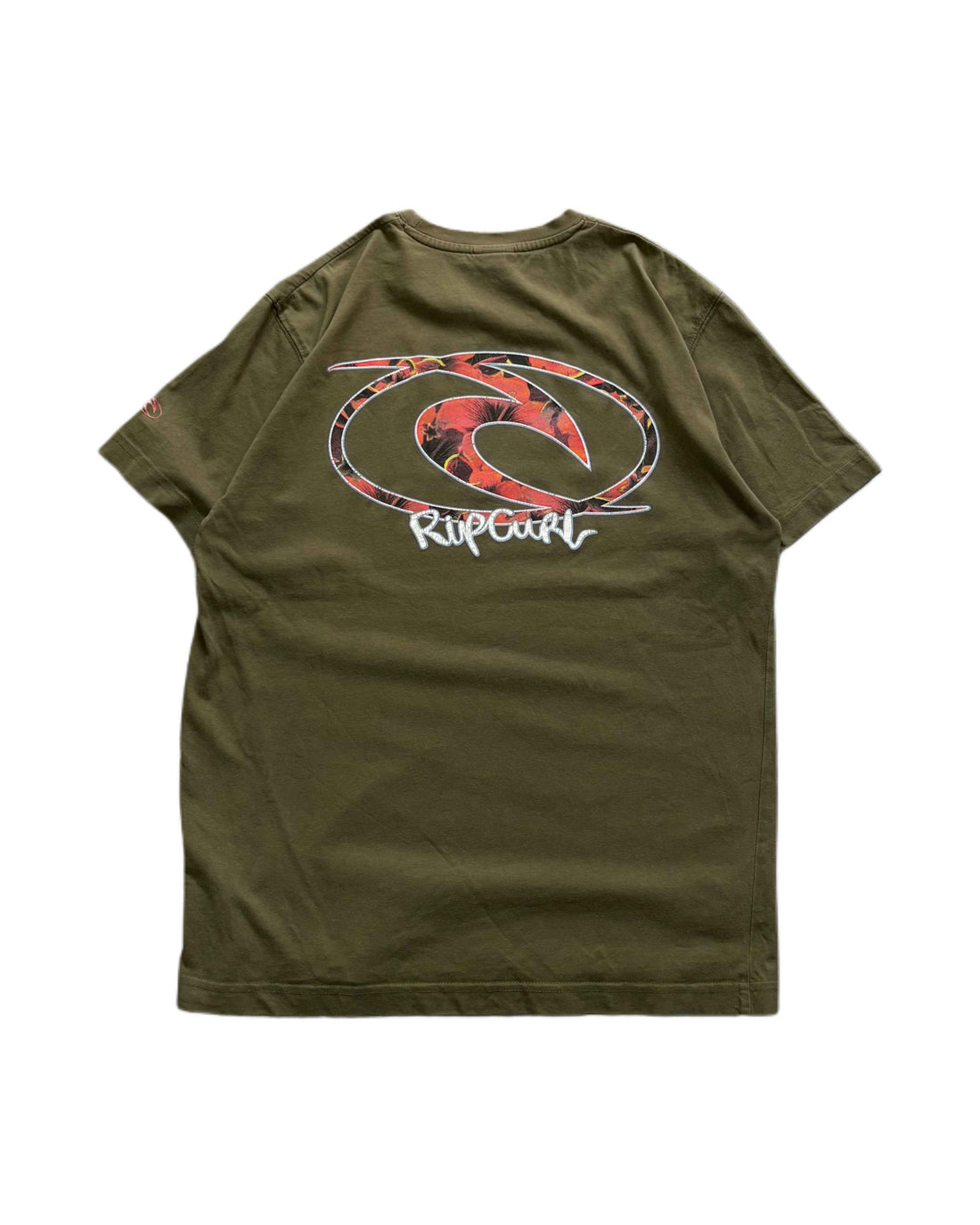 Vintage Rip Curl T-shirt Olive (S) - Gods Thrift Athens