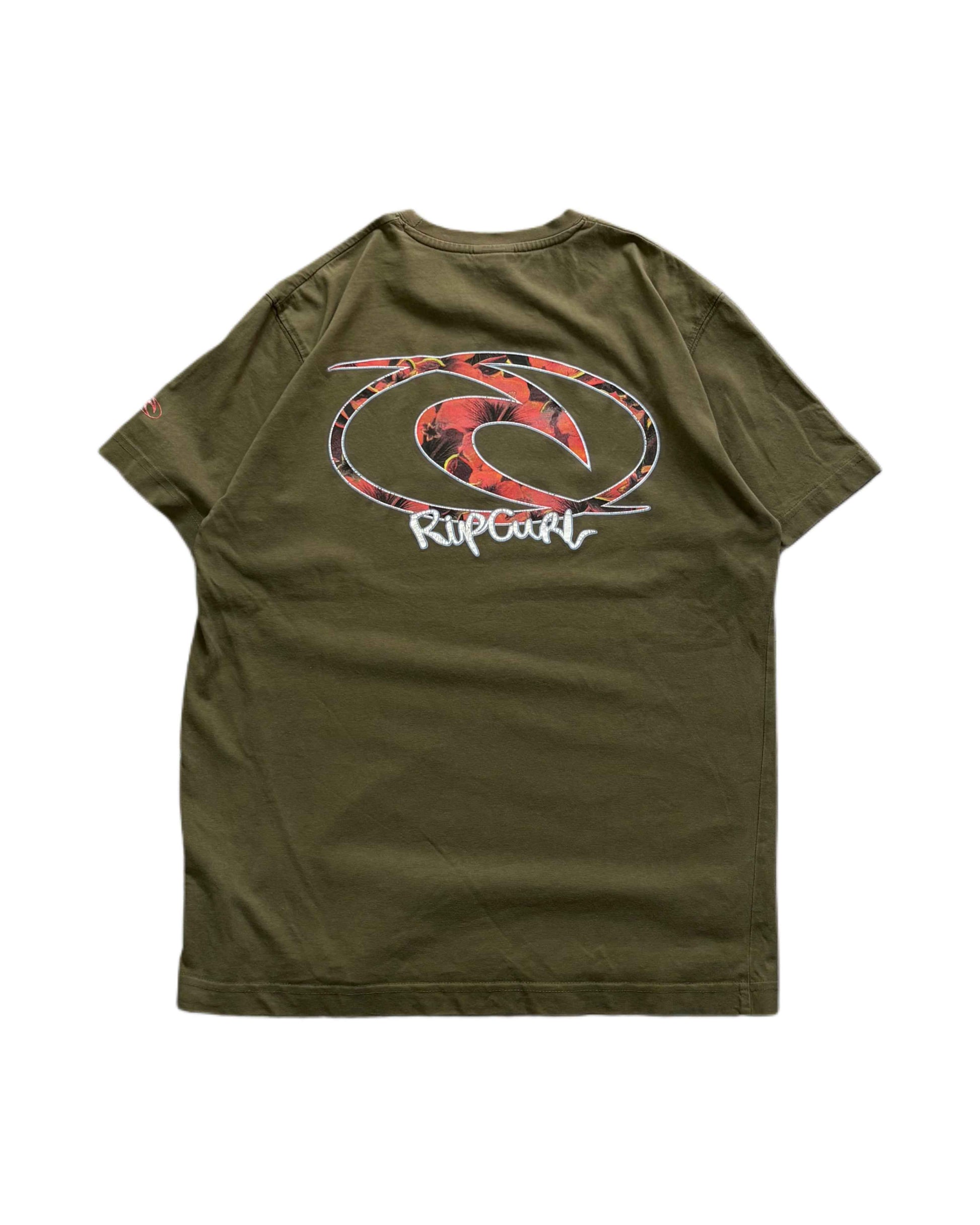 Vintage Rip Curl T-shirt Olive (S) - Gods Thrift Athens