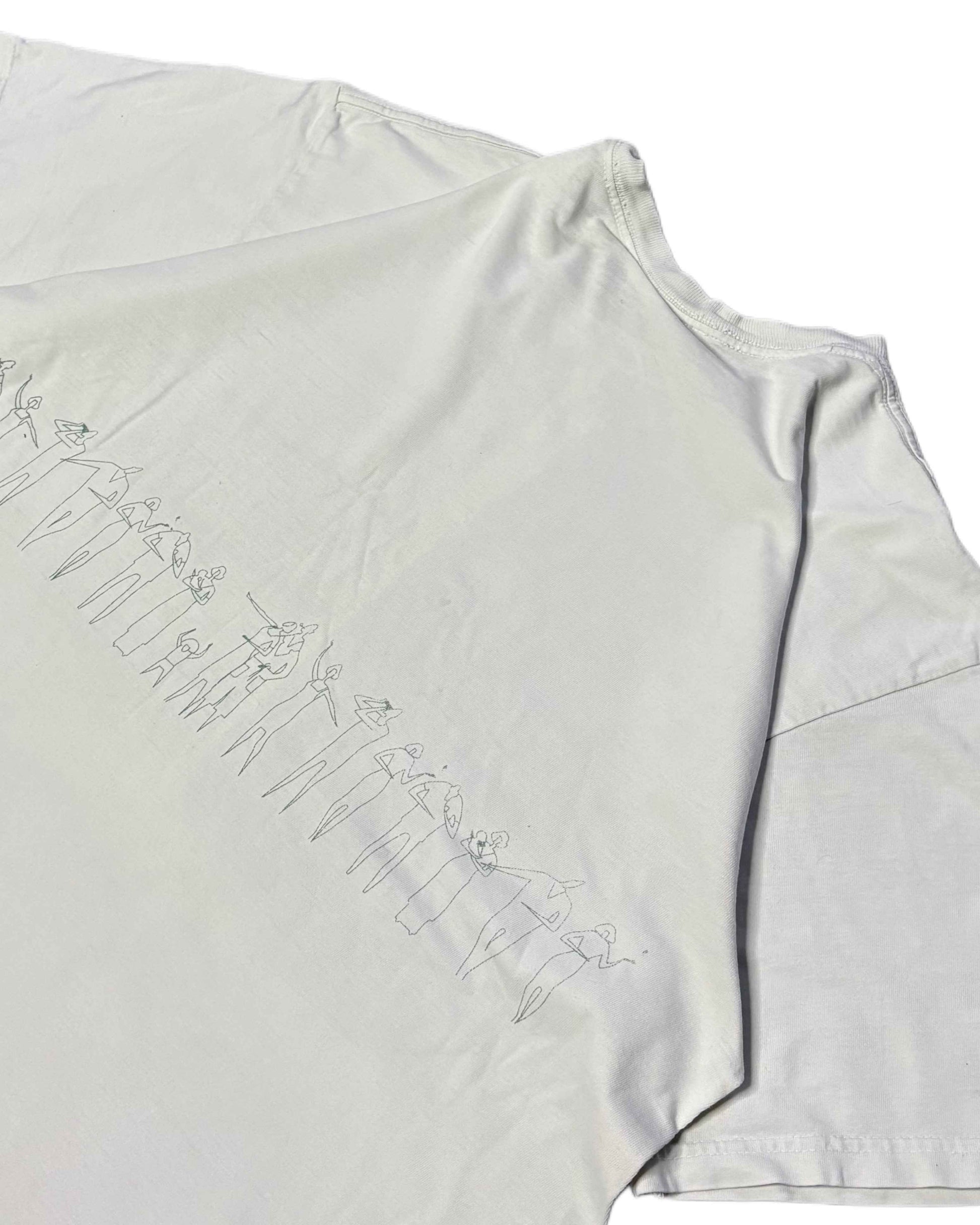 Stussy "People" T-shirt White (L) - Gods Thrift Athens