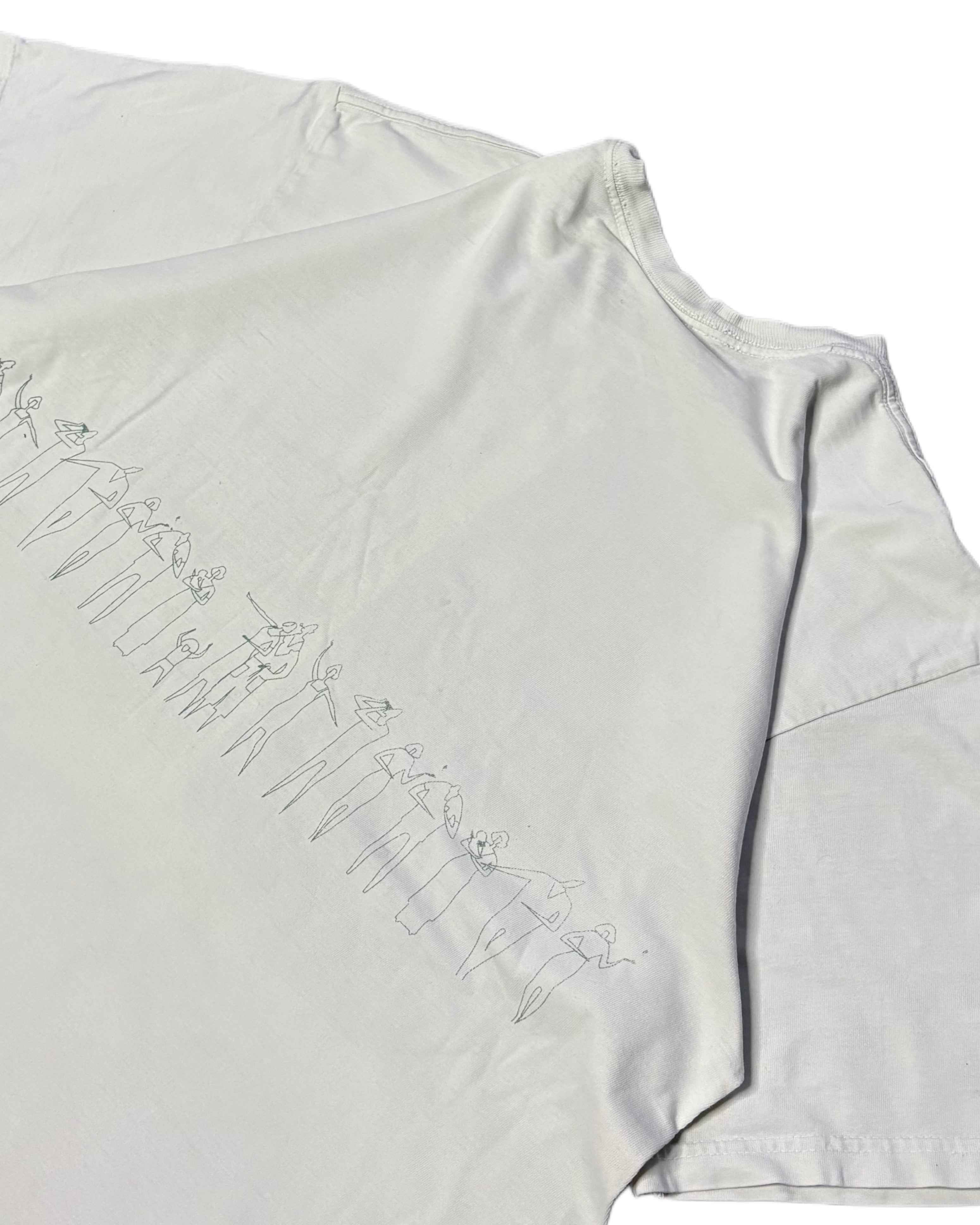 Stussy "People" T-shirt White (L) - Gods Thrift Athens
