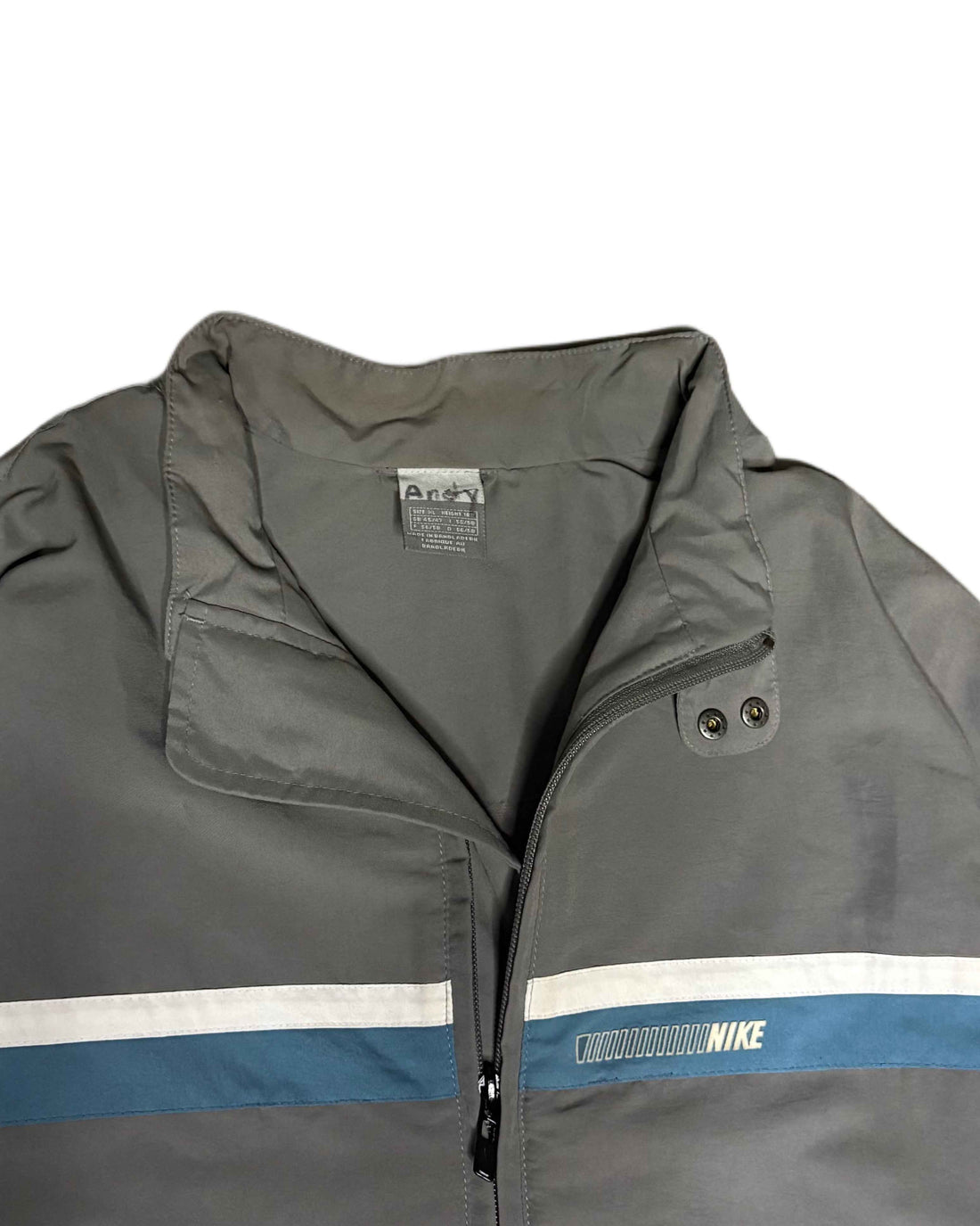 Vintage Nike Sports Jacket Grey (XL) - Gods Thrift Athens