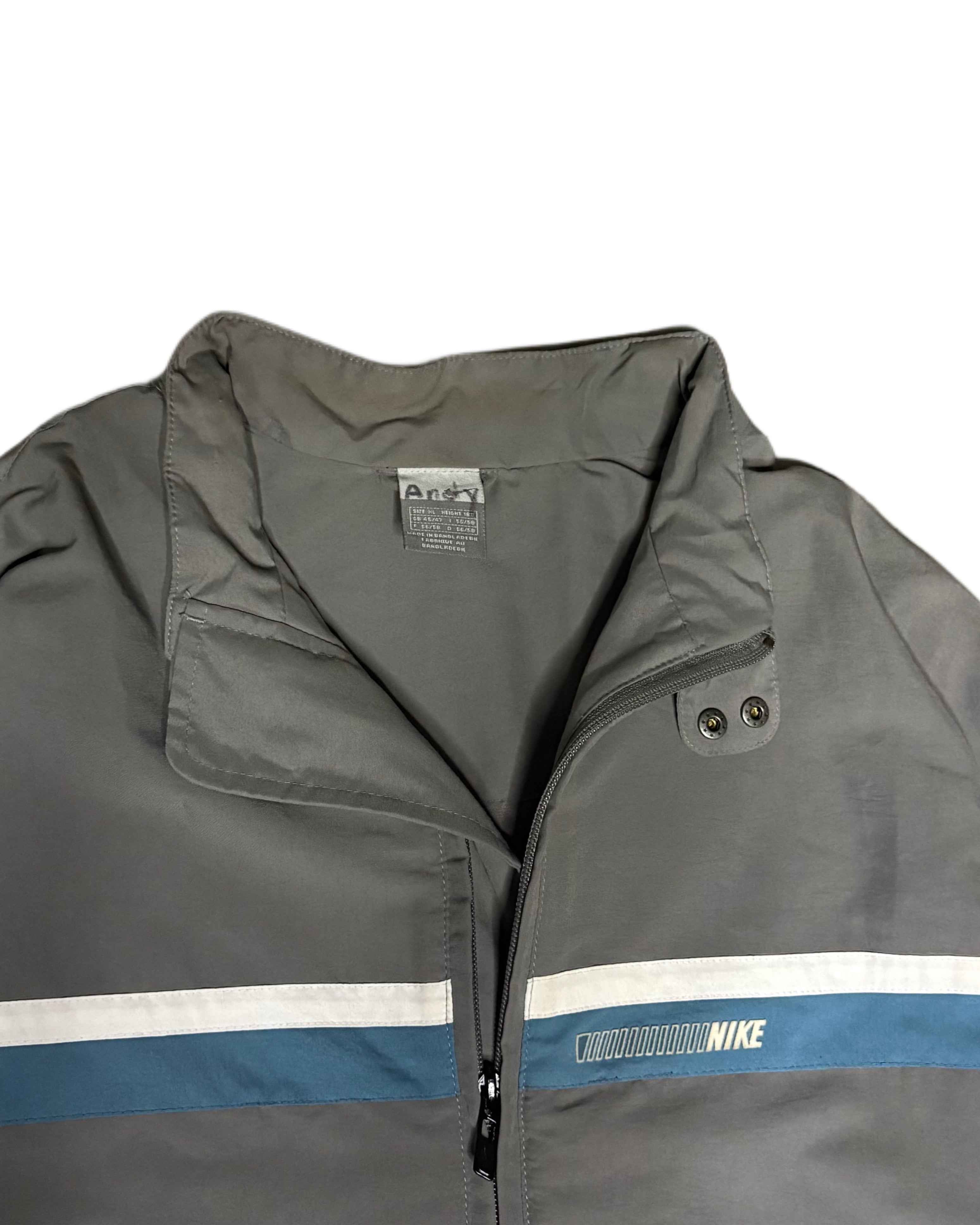 Vintage Nike Sports Jacket Grey (XL) - Gods Thrift Athens
