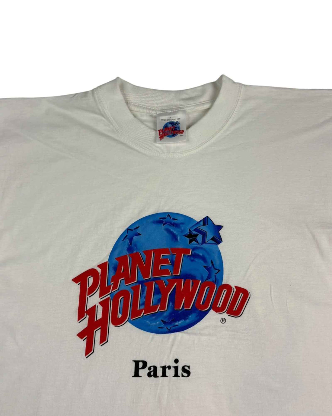 Vintage Planet Hollywood Paris Tee | White | Size L