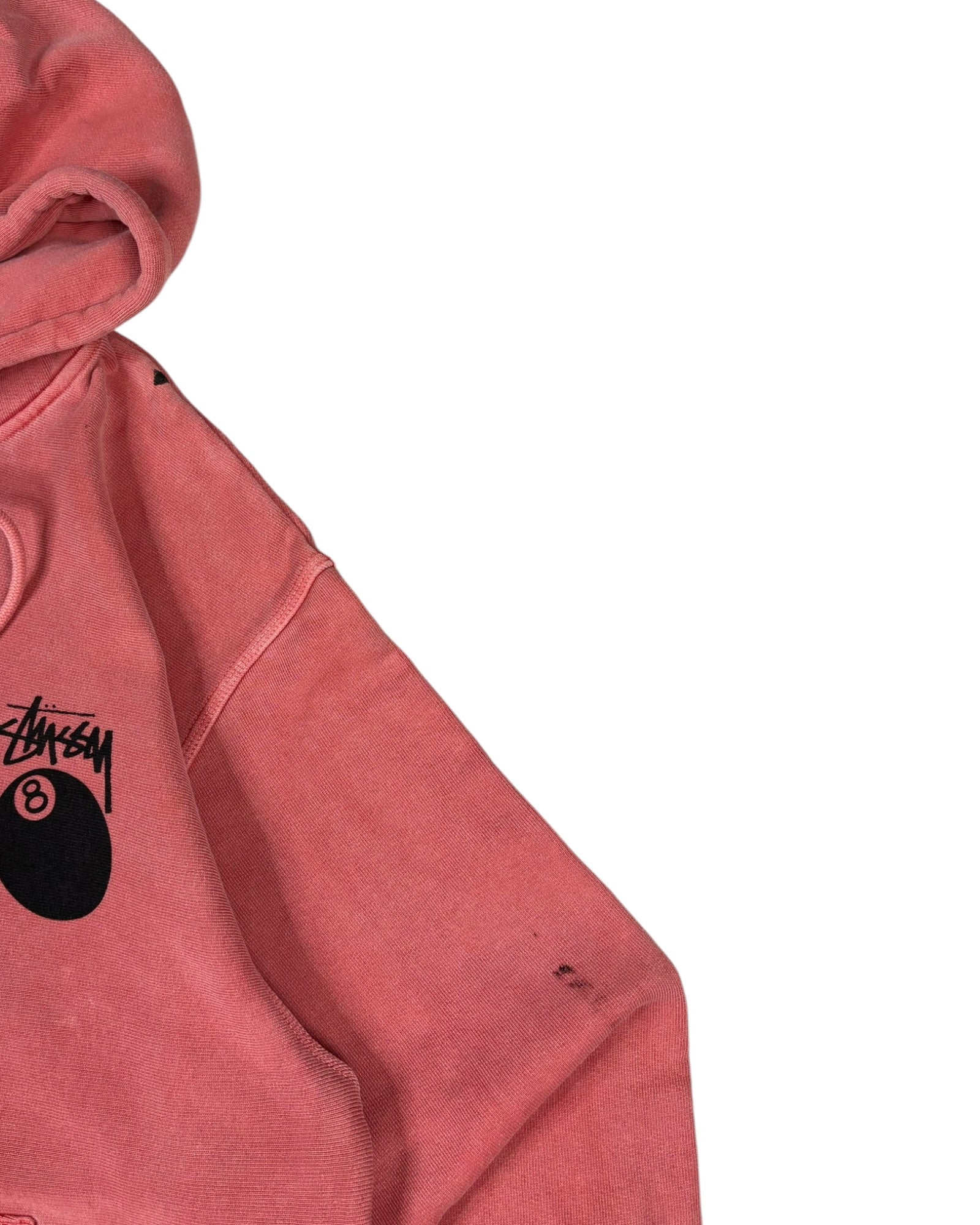 Vintage Stussy Eight Ball Hoodie | Watermelon Pink | Size M