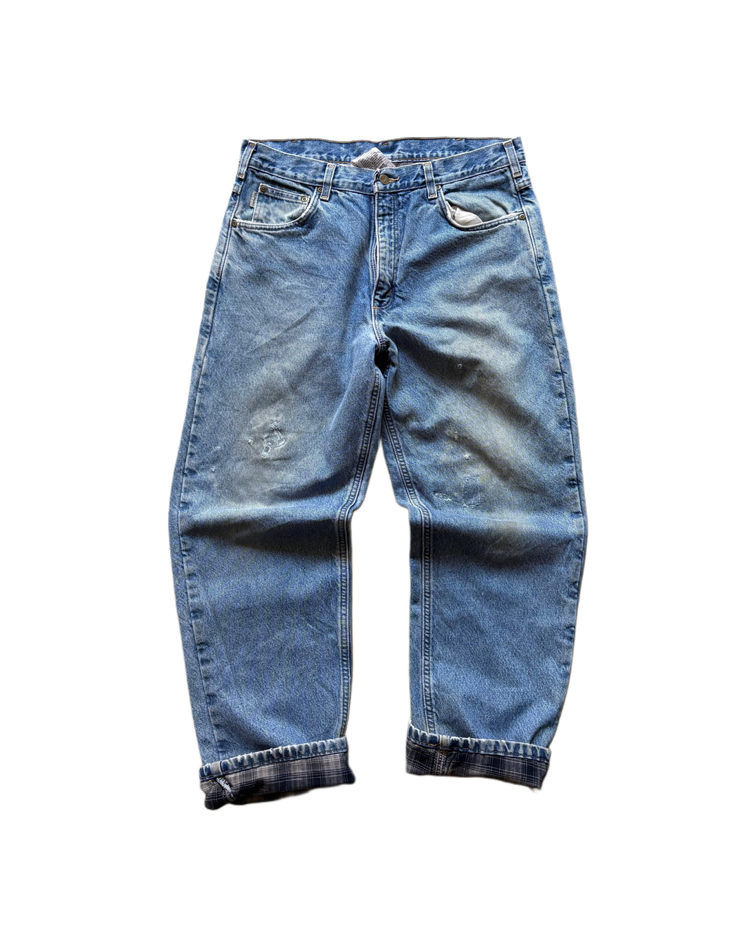 Carhartt B172DST Flannel Lined Denim Jeans Relaxed (W36 L30)