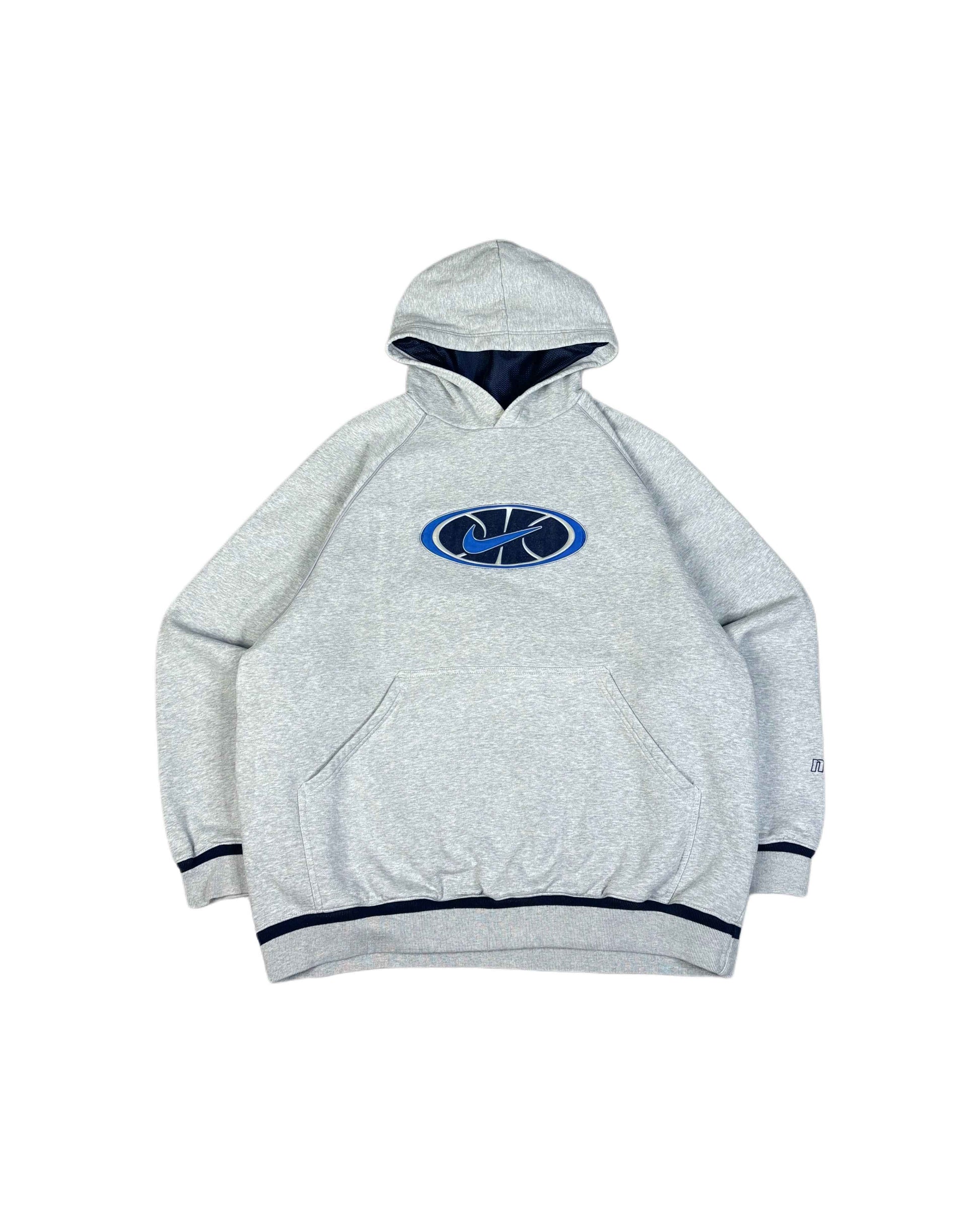 90s Nike Basketball Hoodie Grey (L) - Gods Thrift Athens
