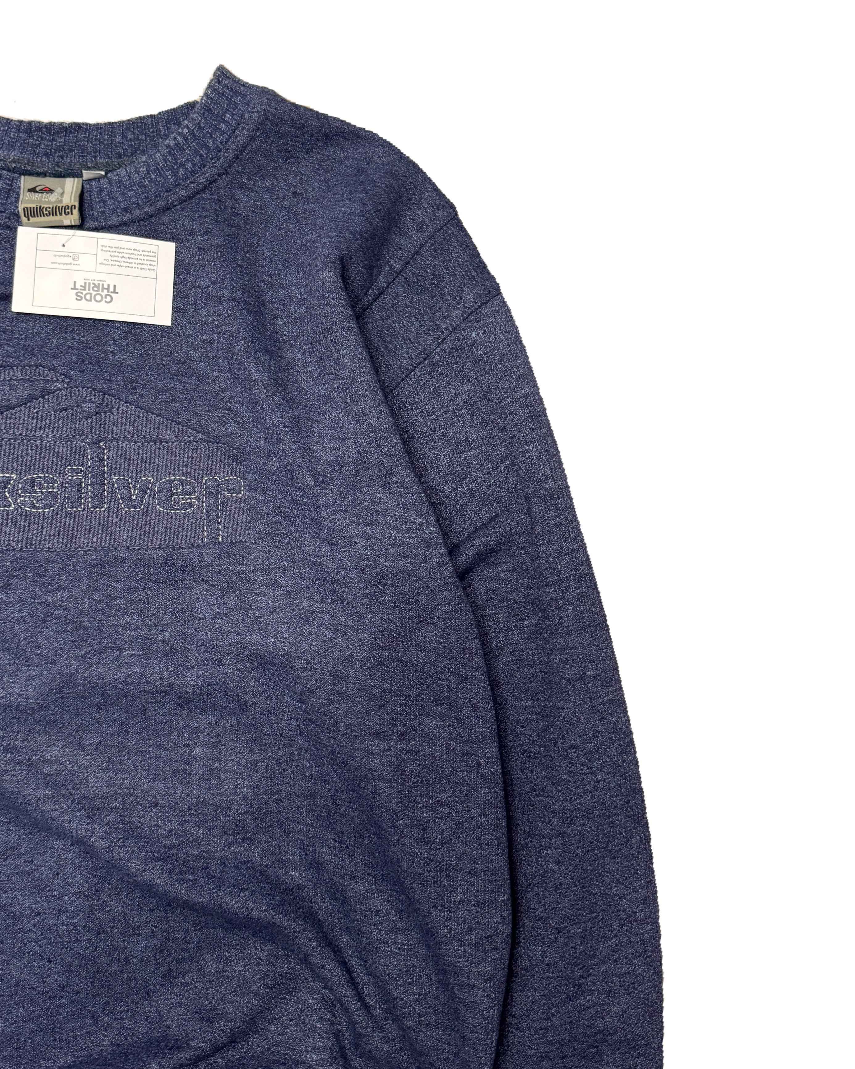 Vintage Quiksilver Knit Blue (XL) - Gods Thrift Athens