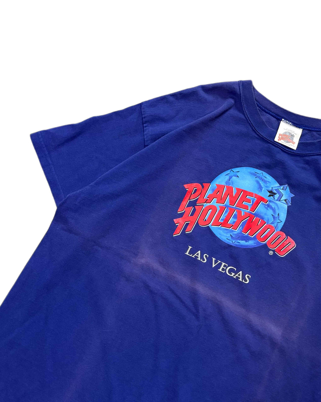 Vintage Planet Hollywood Las Vegas T-shirt Navy Blue (XL) - Gods Thrift Athens
