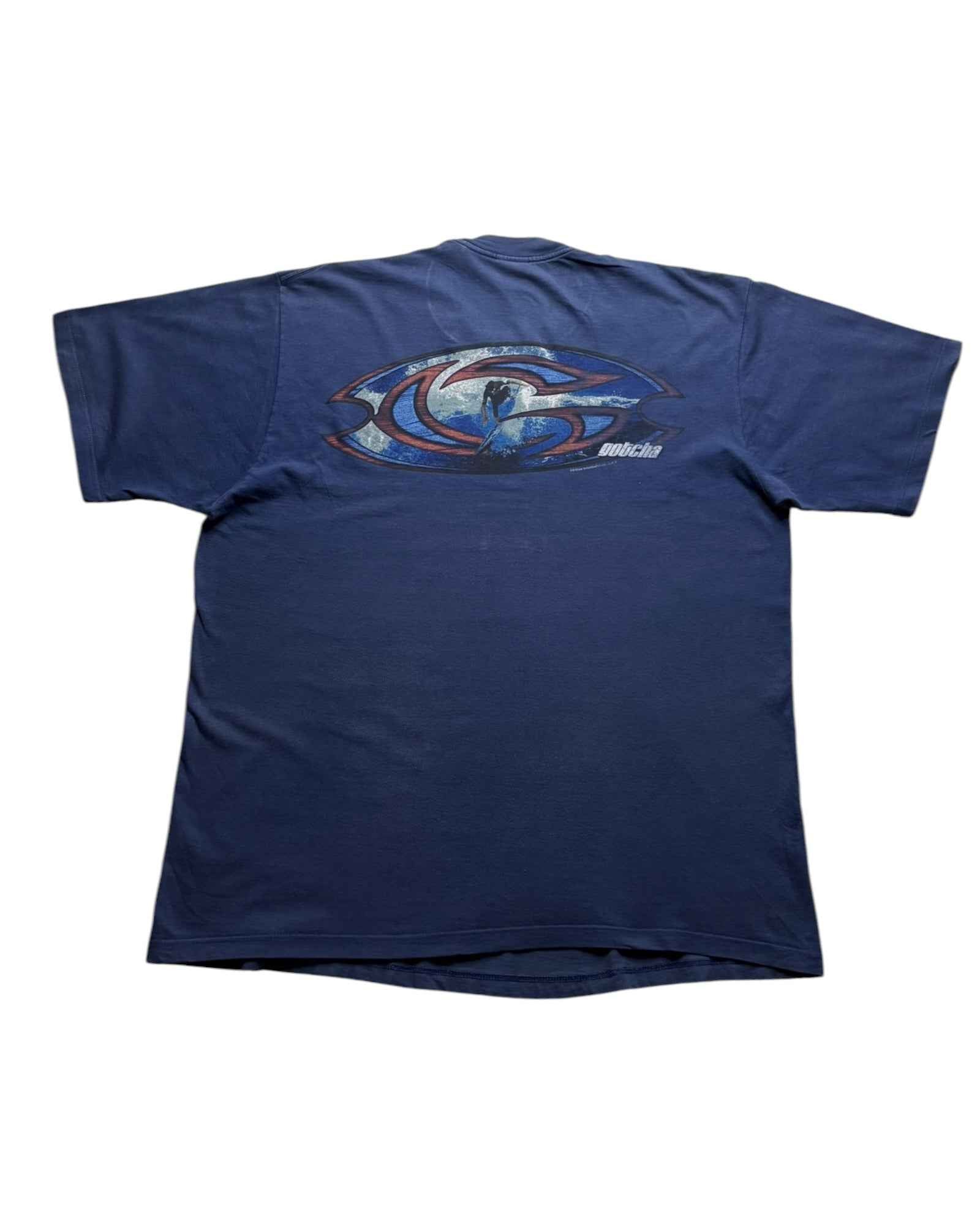 Vintage 2000s Gotcha Surf Tee | Navy Blue | Size L