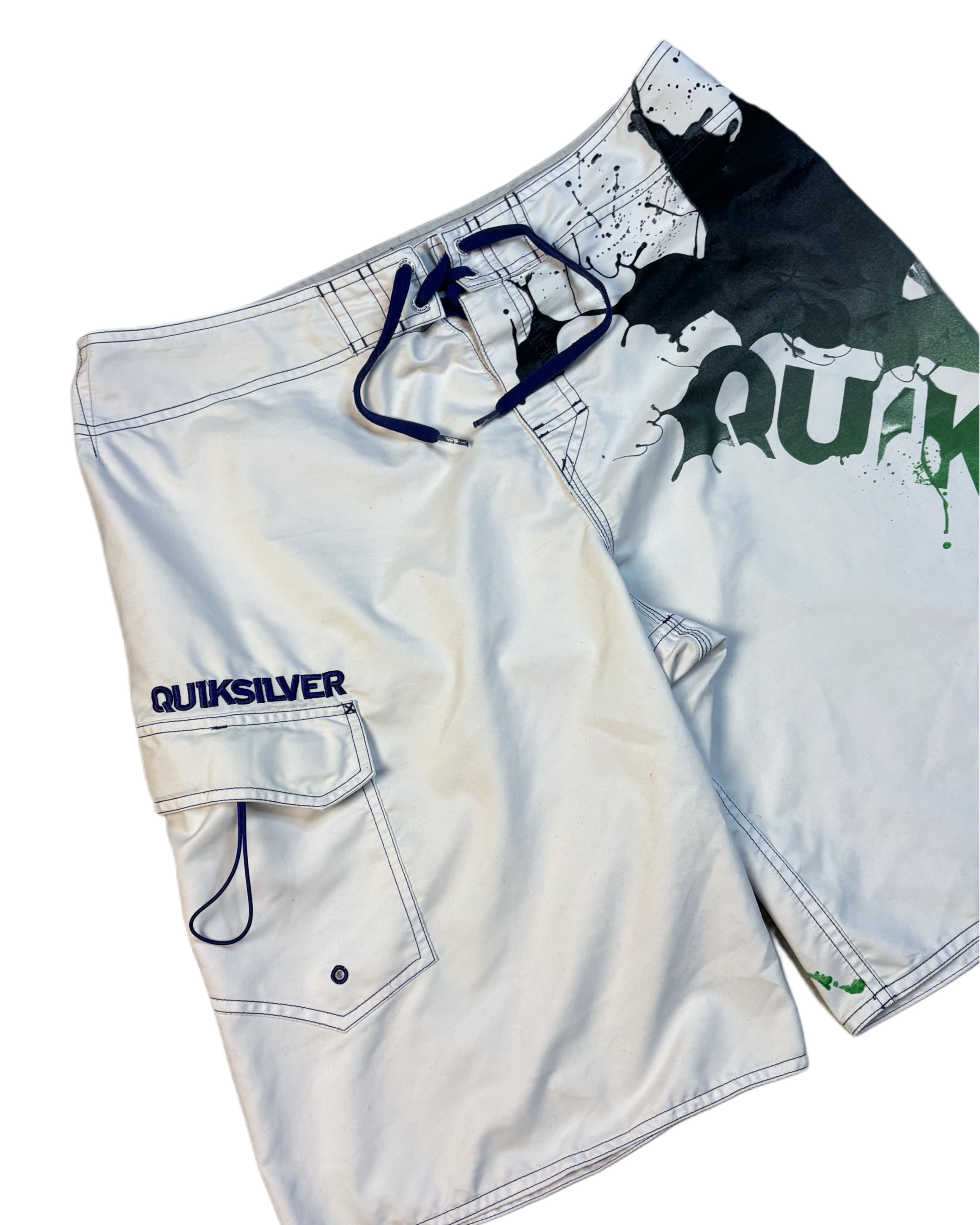 Vintage Quiksilver Swimshorts White (L)