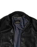 Vintage Trapper Leather Coat Black (L)